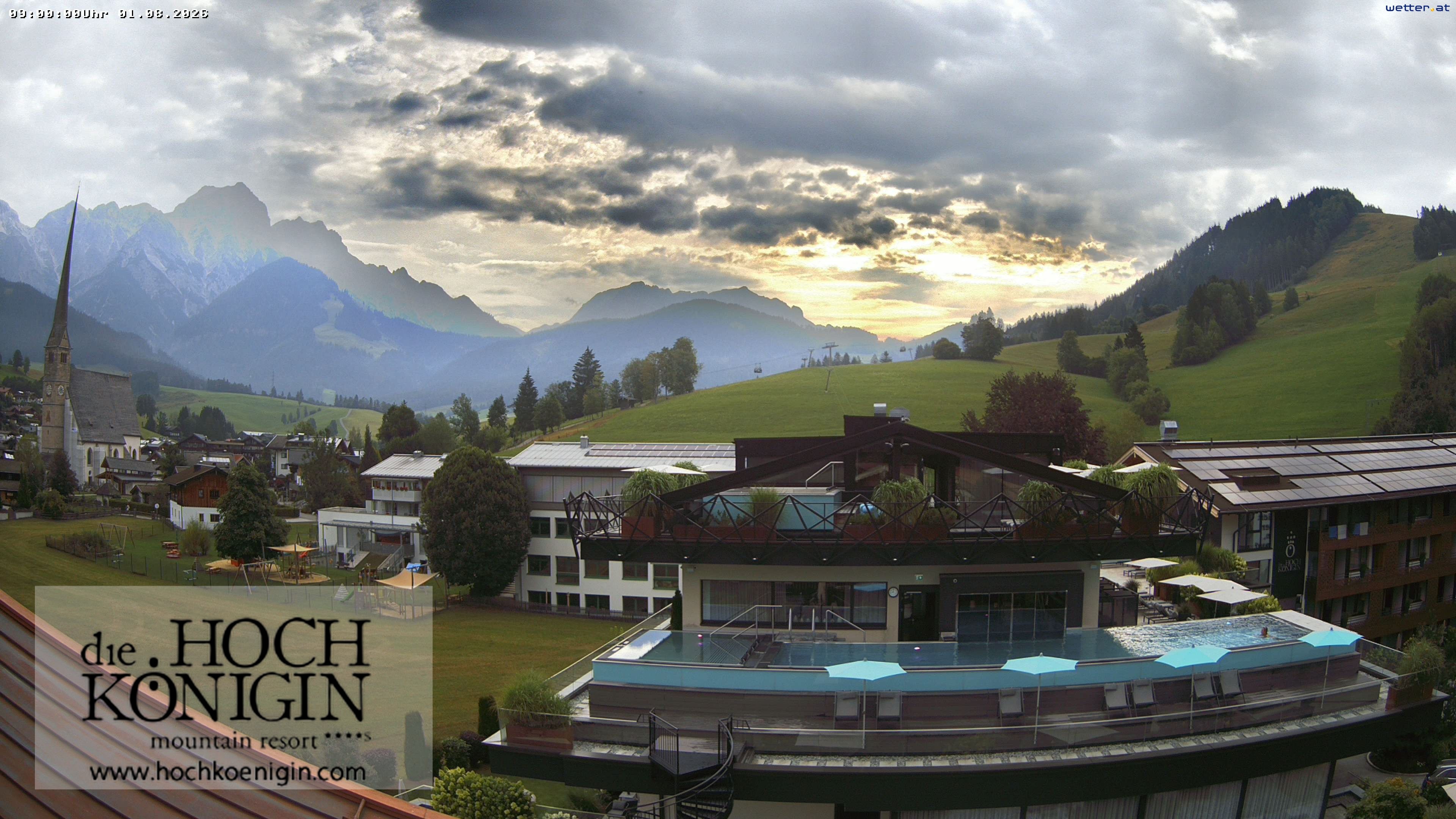 Archiv Foto Webcam Maria Alm: Ausblick Hotel Hochkönigin