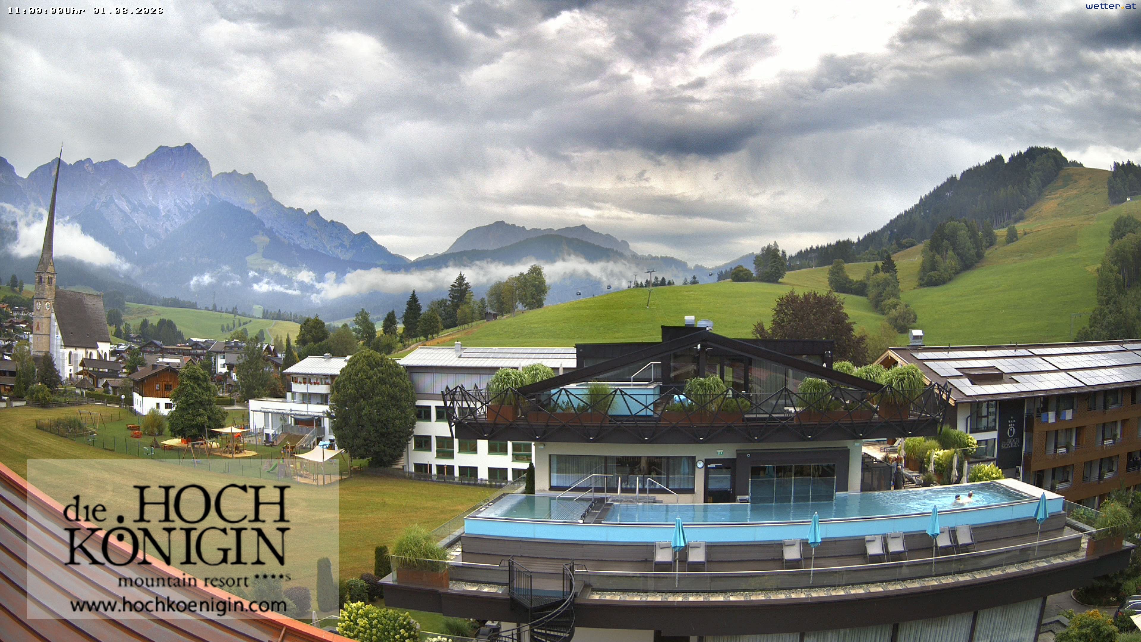 Archiv Foto Webcam Maria Alm: Ausblick Hotel Hochkönigin