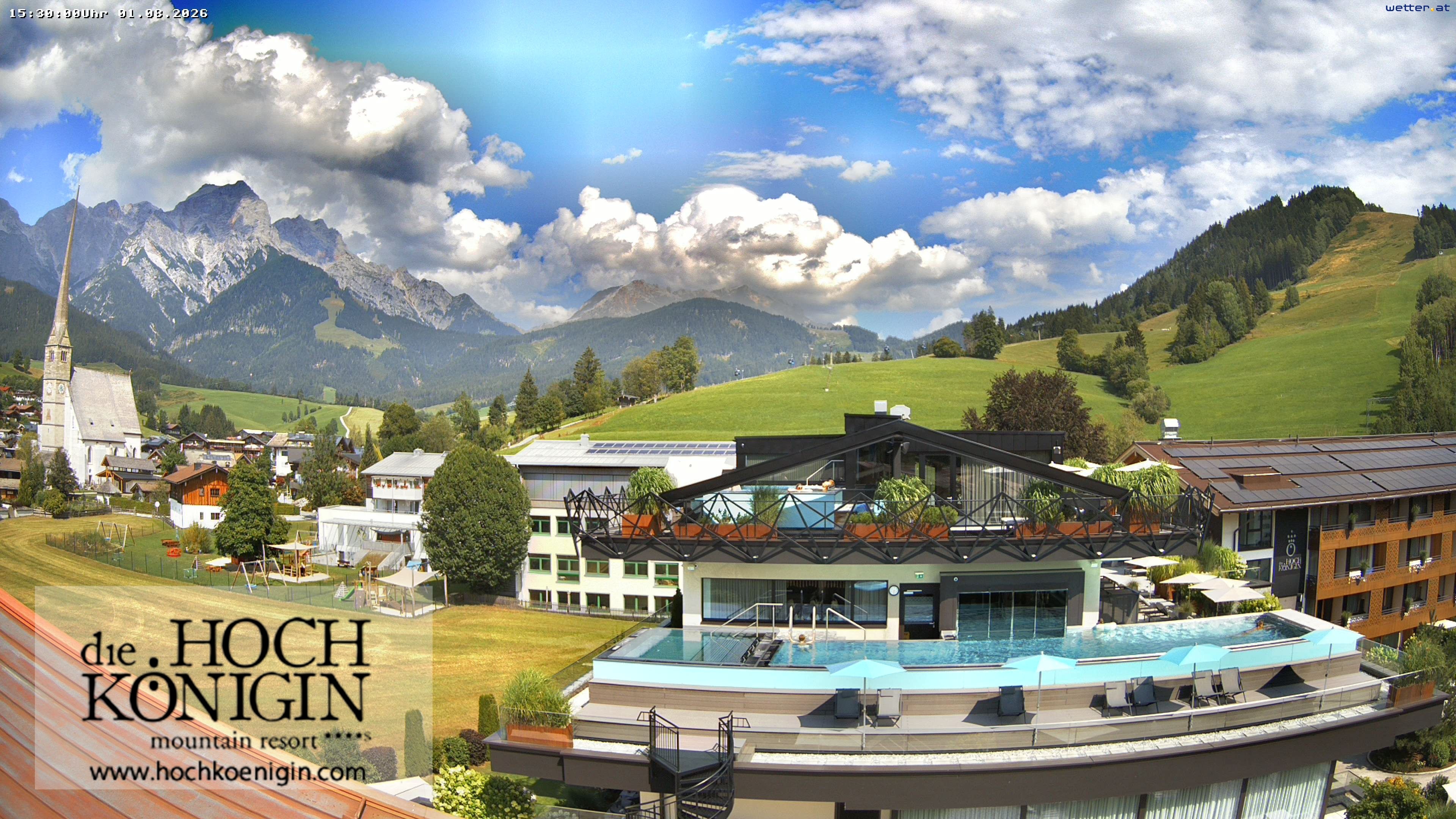 Archiv Foto Webcam Maria Alm: Ausblick Hotel Hochkönigin