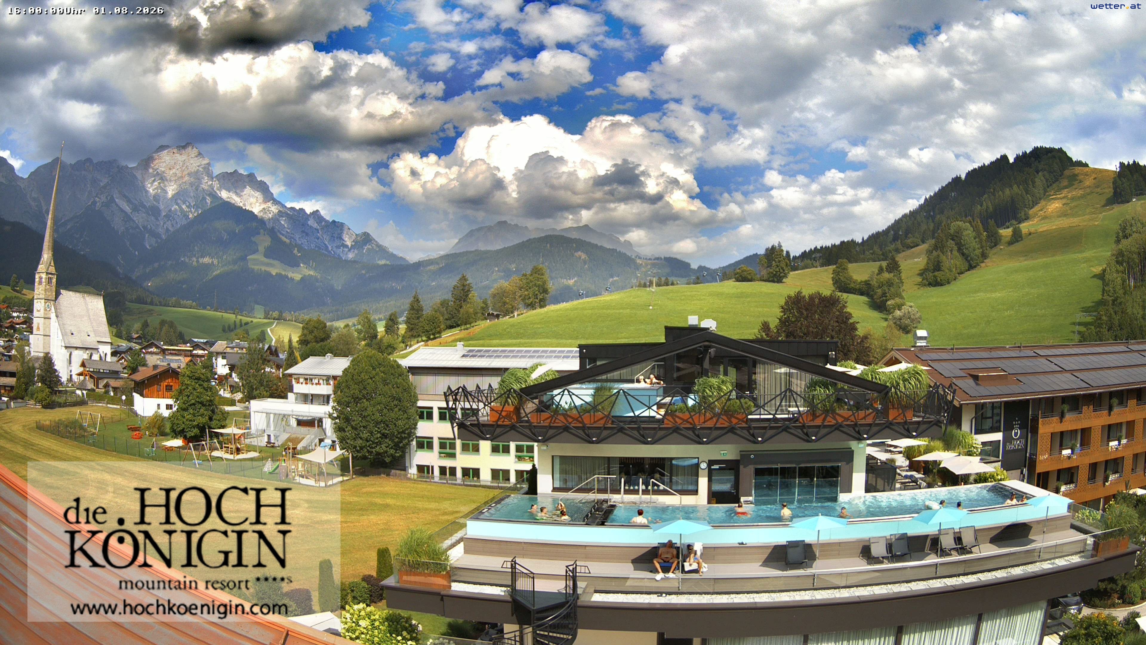 Archiv Foto Webcam Maria Alm: Ausblick Hotel Hochkönigin