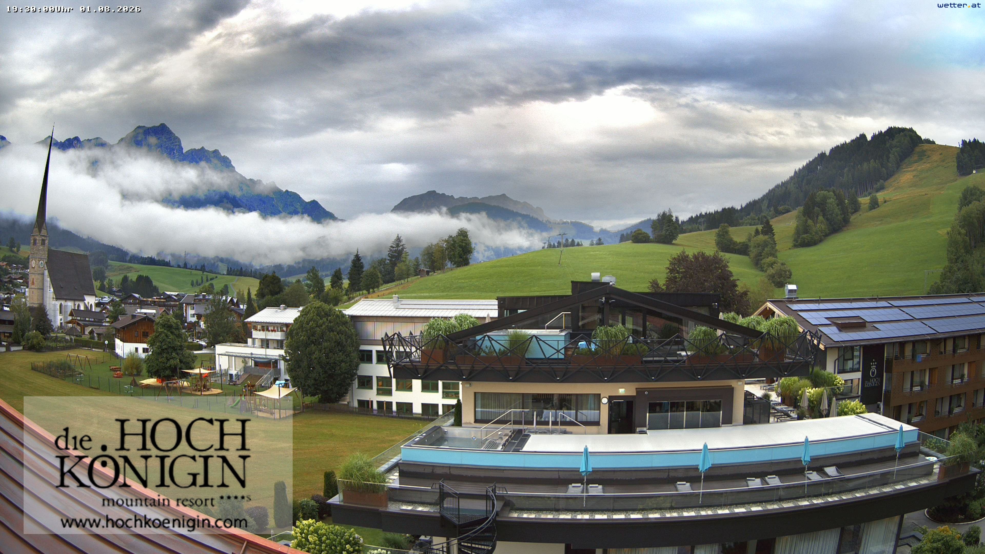 Archiv Foto Webcam Maria Alm: Ausblick Hotel Hochkönigin
