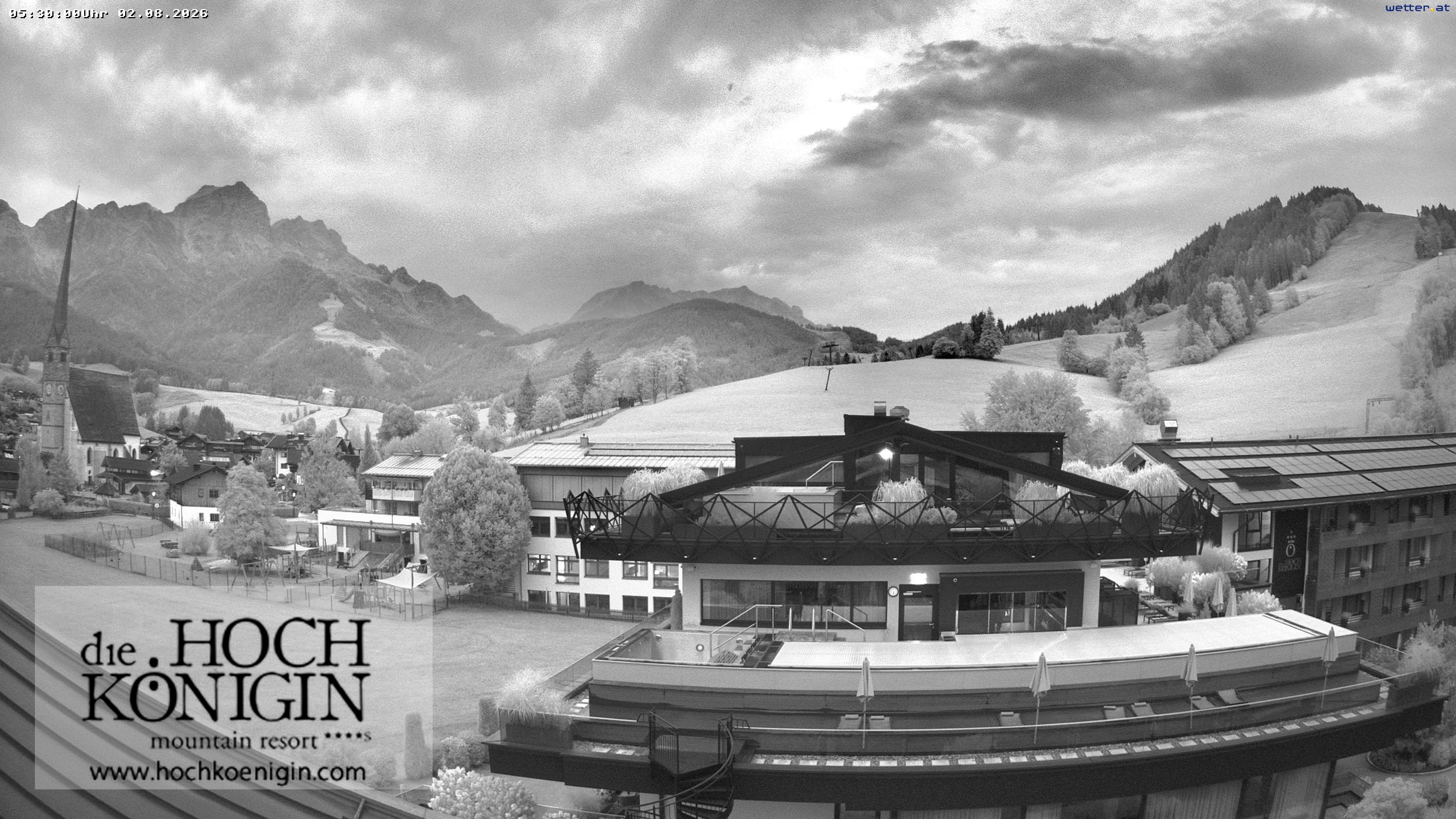Archiv Foto Webcam Maria Alm: Ausblick Hotel Hochkönigin