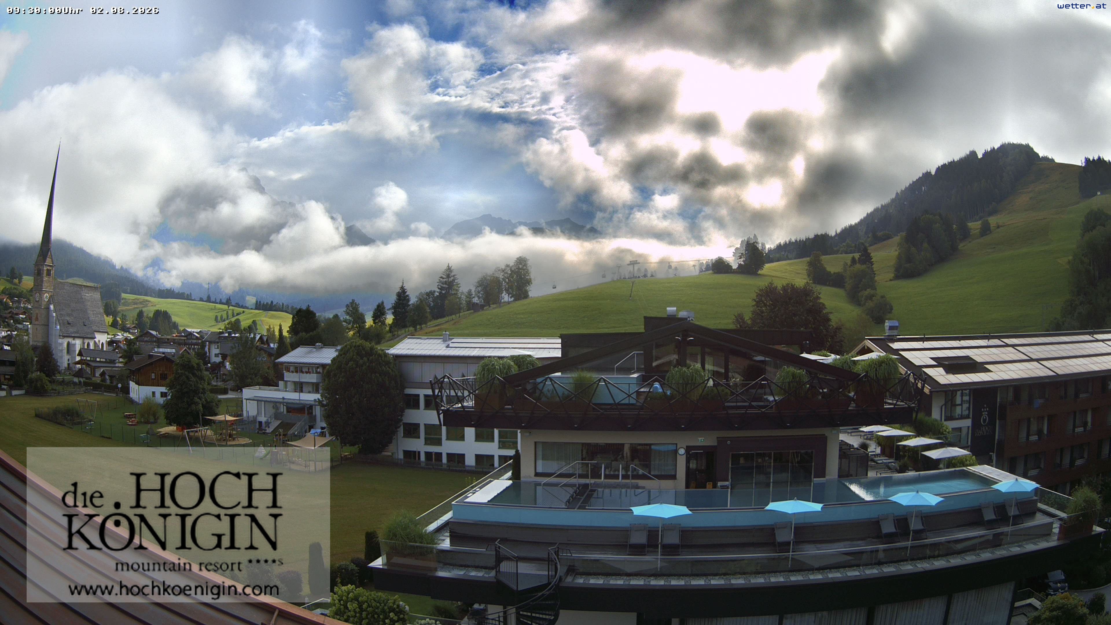 Archiv Foto Webcam Maria Alm: Ausblick Hotel Hochkönigin