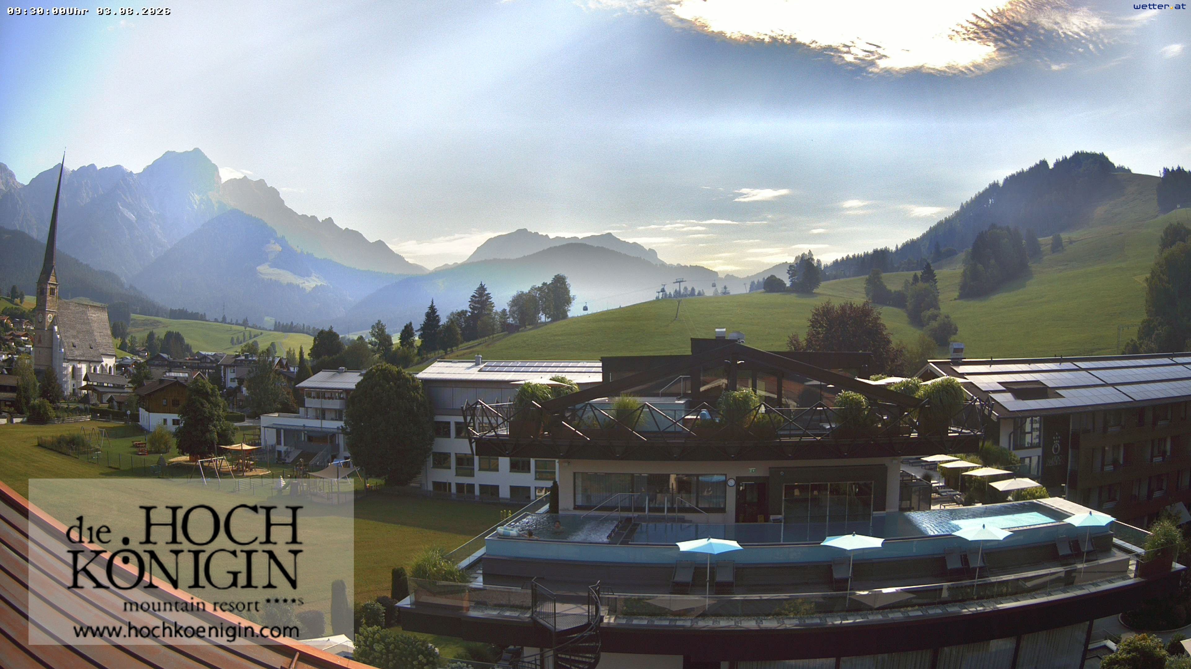 Archiv Foto Webcam Maria Alm: Ausblick Hotel Hochkönigin