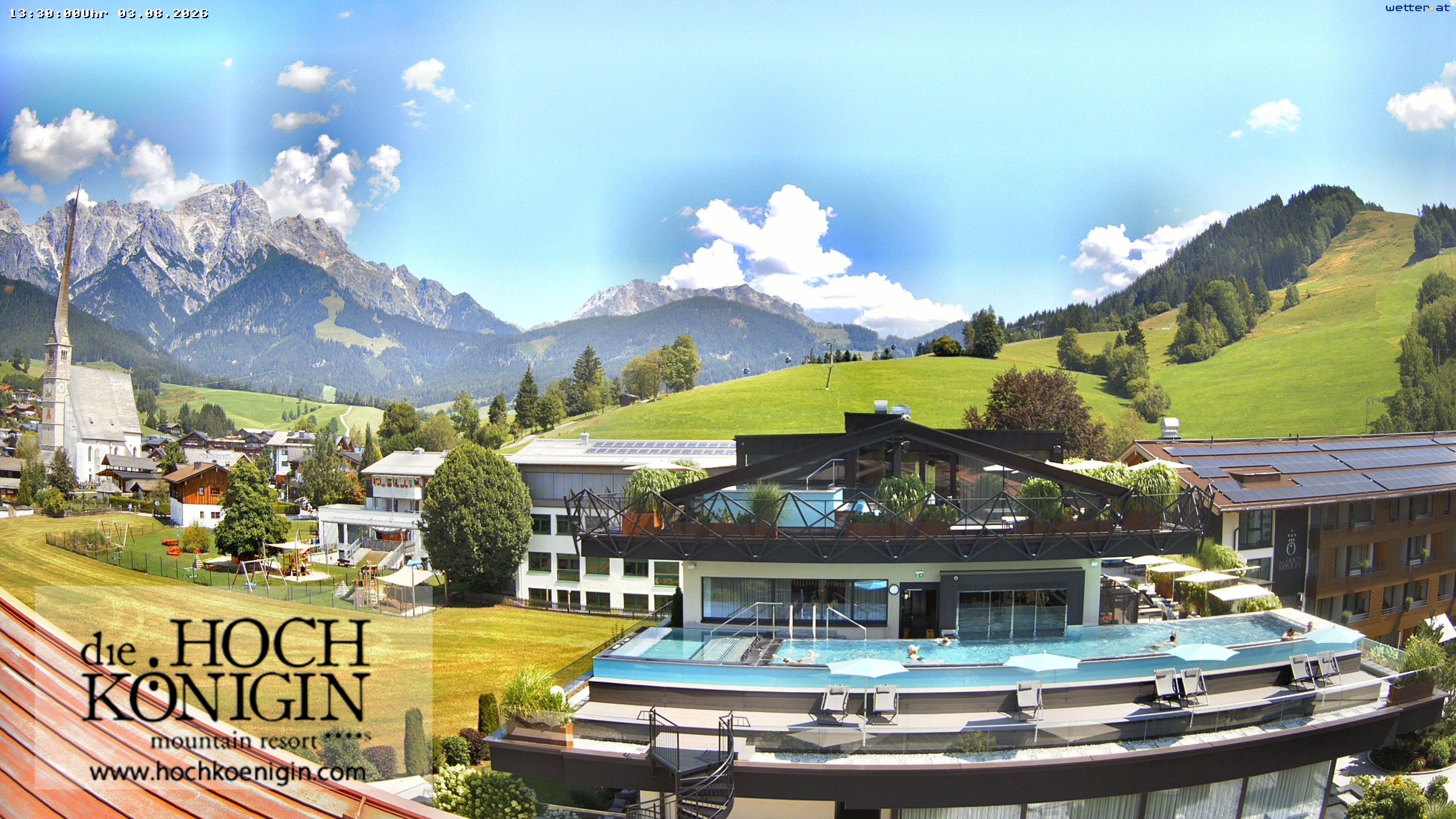 Archiv Foto Webcam Maria Alm: Ausblick Hotel Hochkönigin