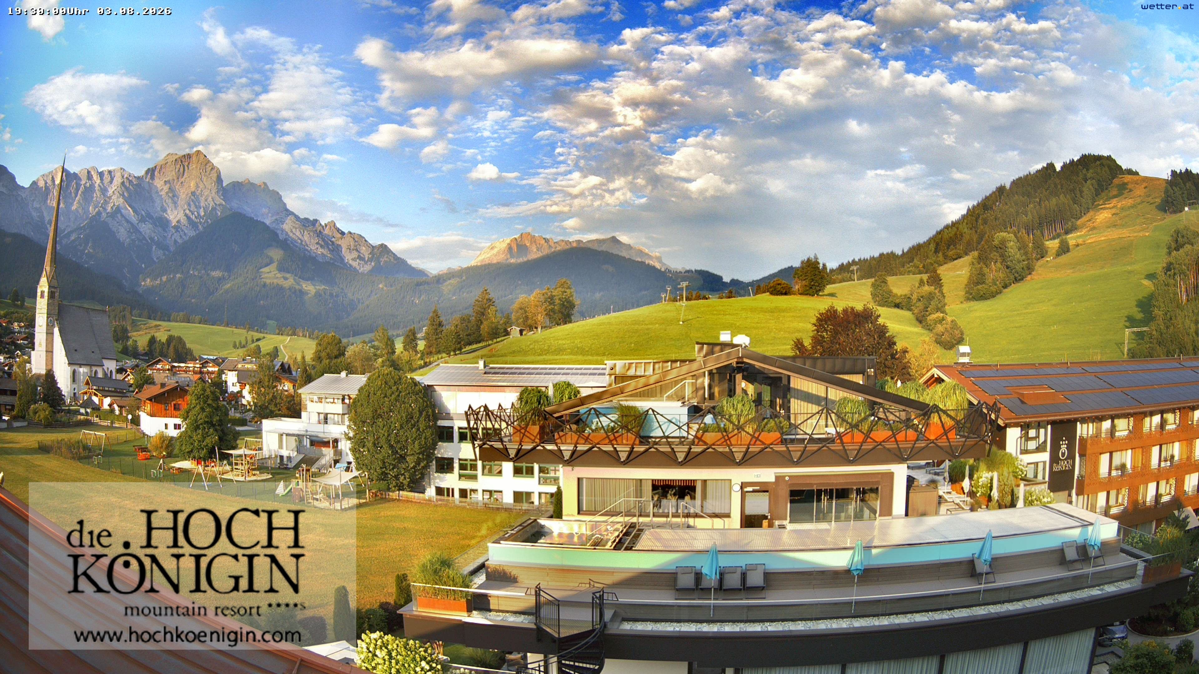 Archiv Foto Webcam Maria Alm: Ausblick Hotel Hochkönigin