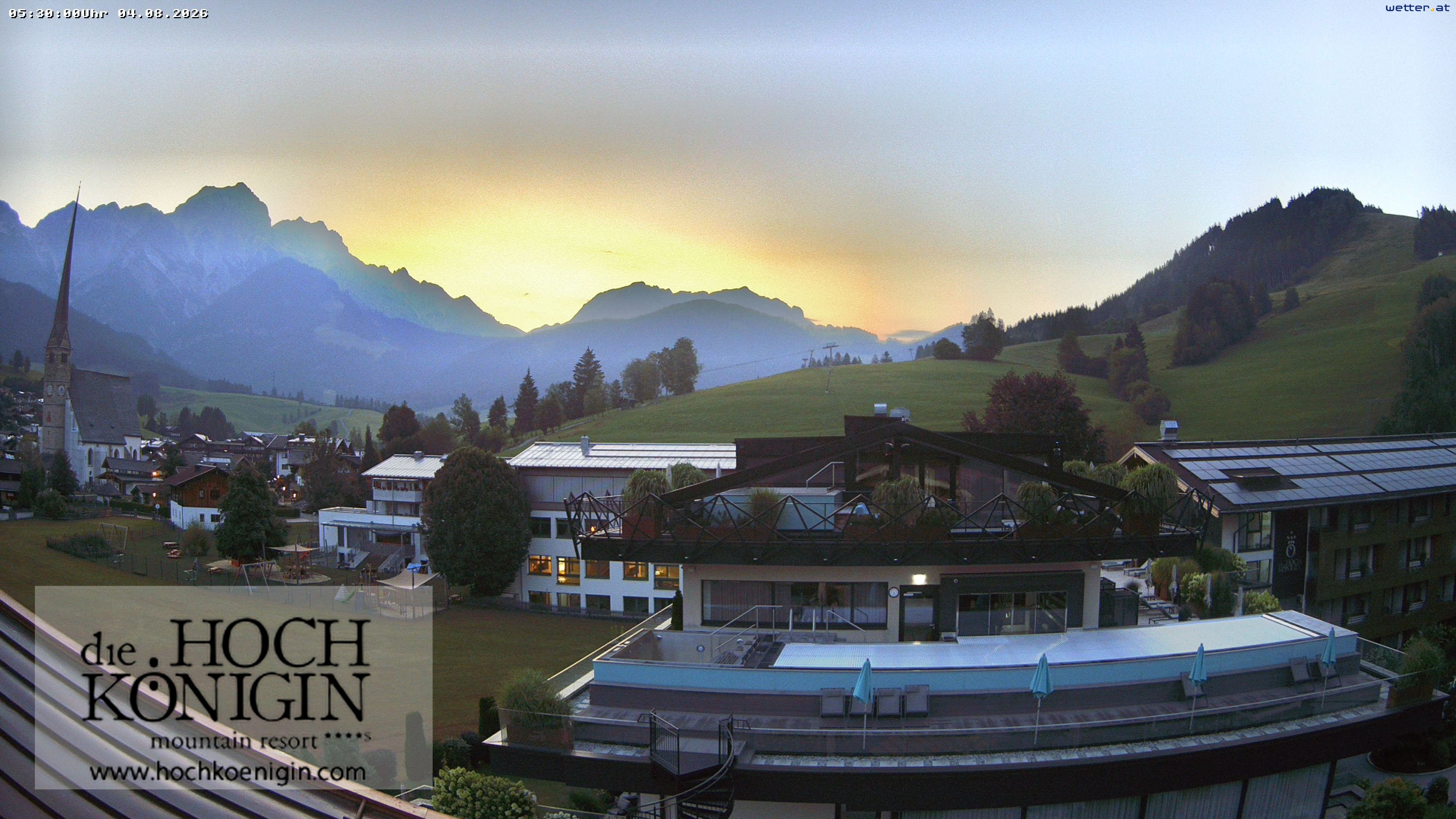 Archiv Foto Webcam Maria Alm: Ausblick Hotel Hochkönigin