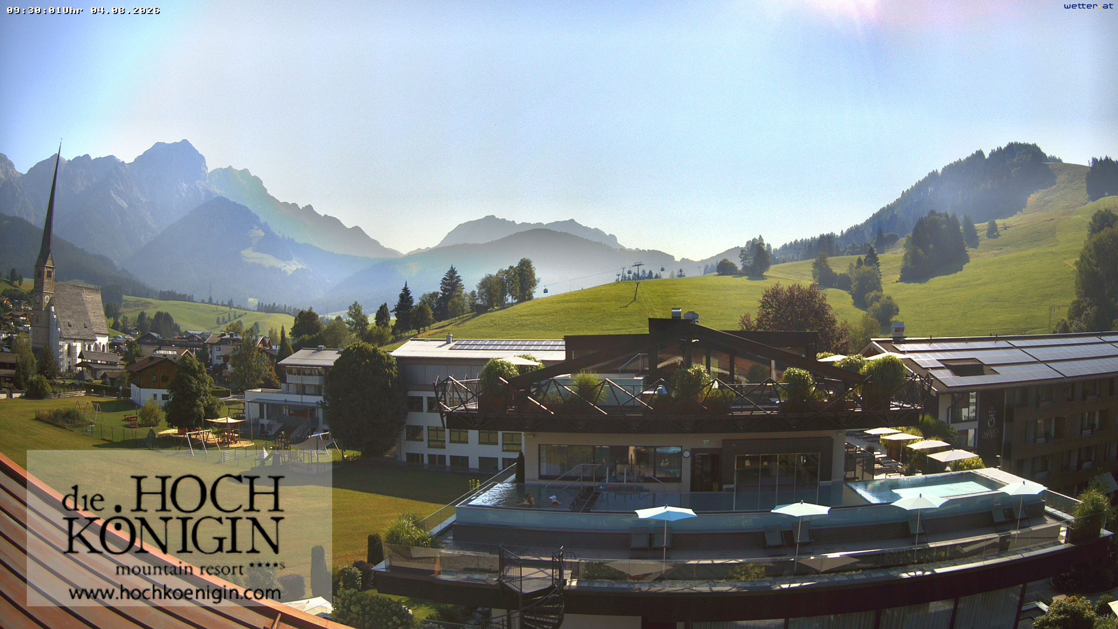 Archiv Foto Webcam Maria Alm: Ausblick Hotel Hochkönigin