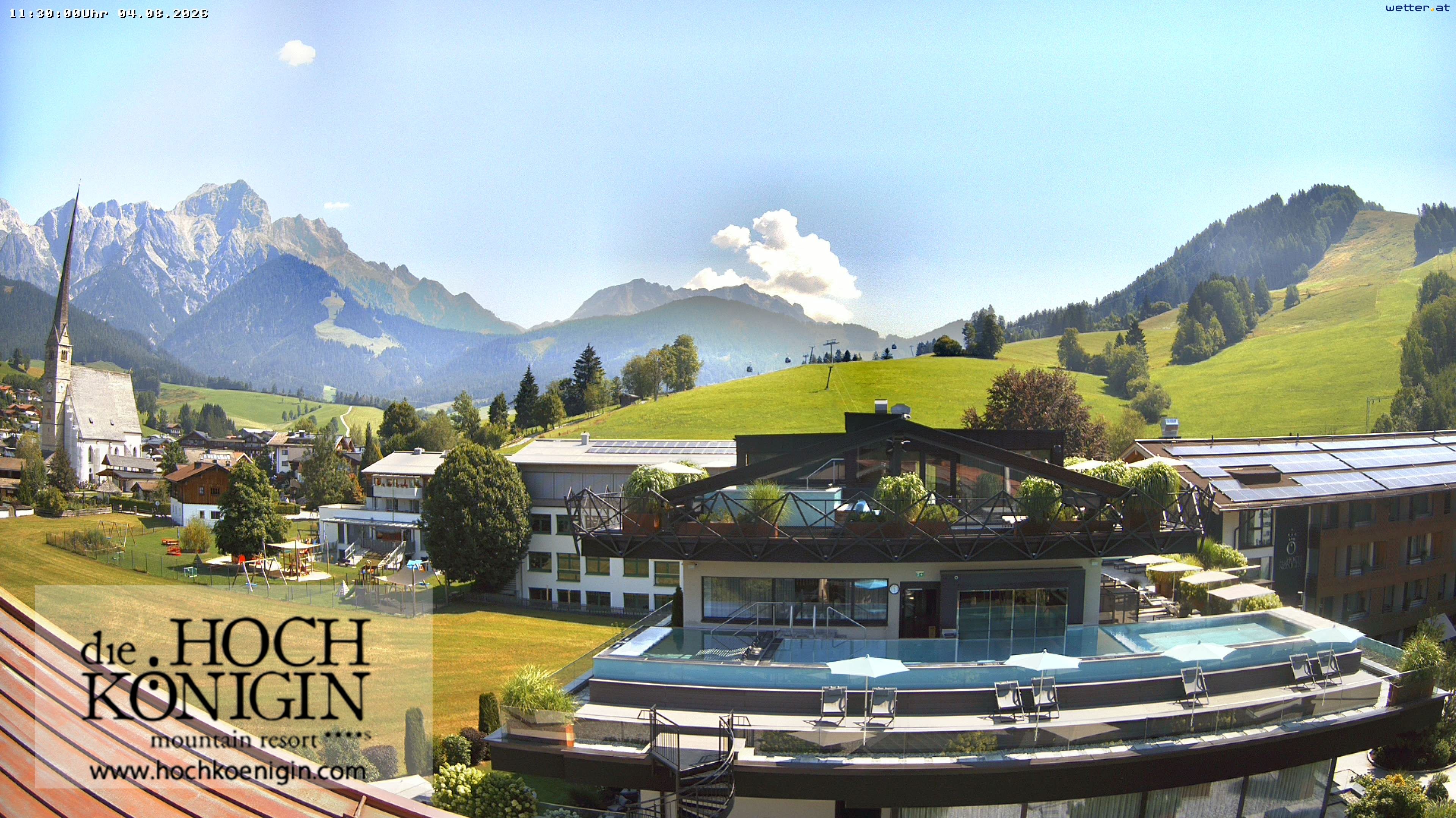 Archiv Foto Webcam Maria Alm: Ausblick Hotel Hochkönigin