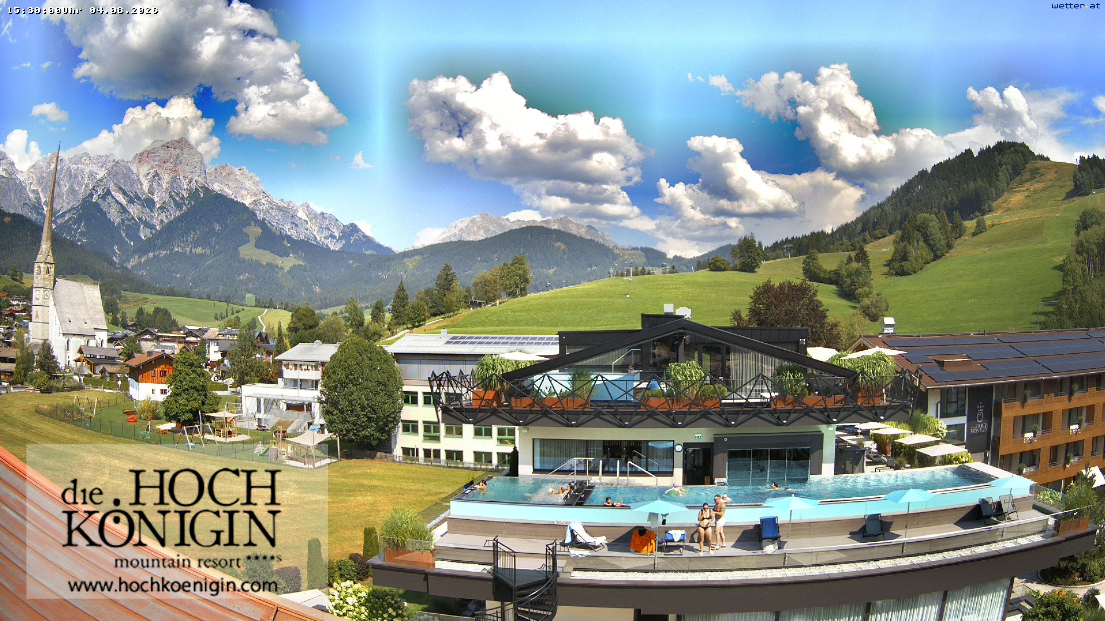 Archiv Foto Webcam Maria Alm: Ausblick Hotel Hochkönigin