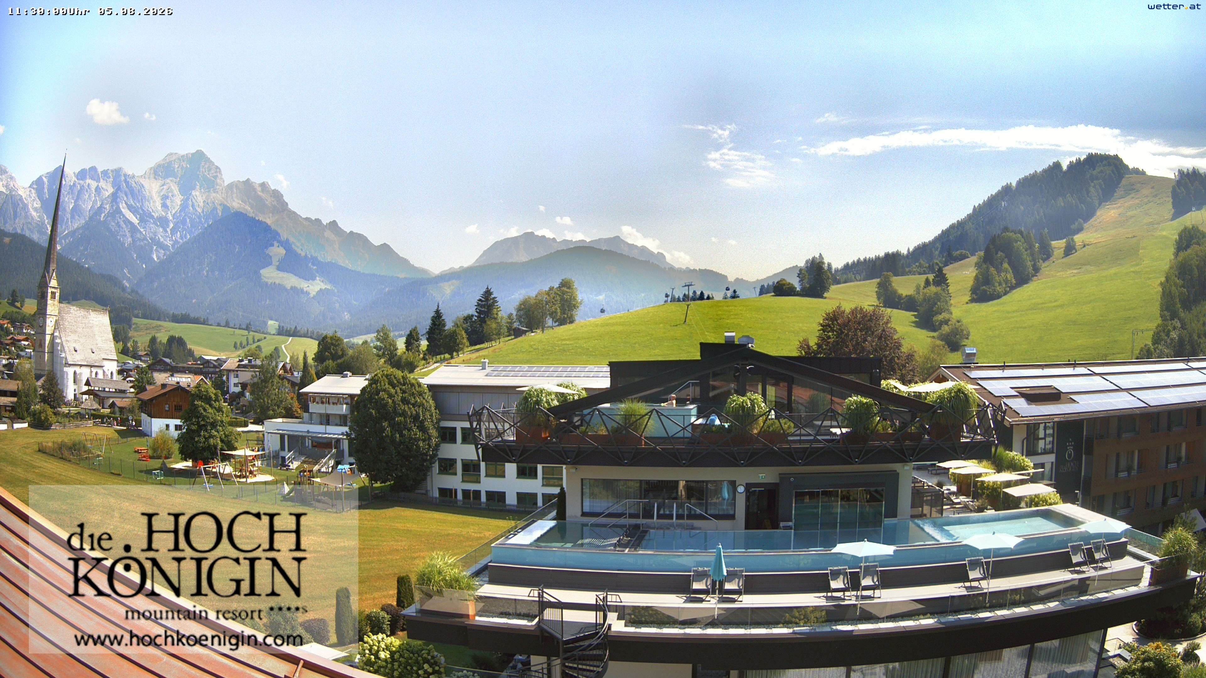 Archived image Webcam Maria Alm - View Hotel Hochkönigin