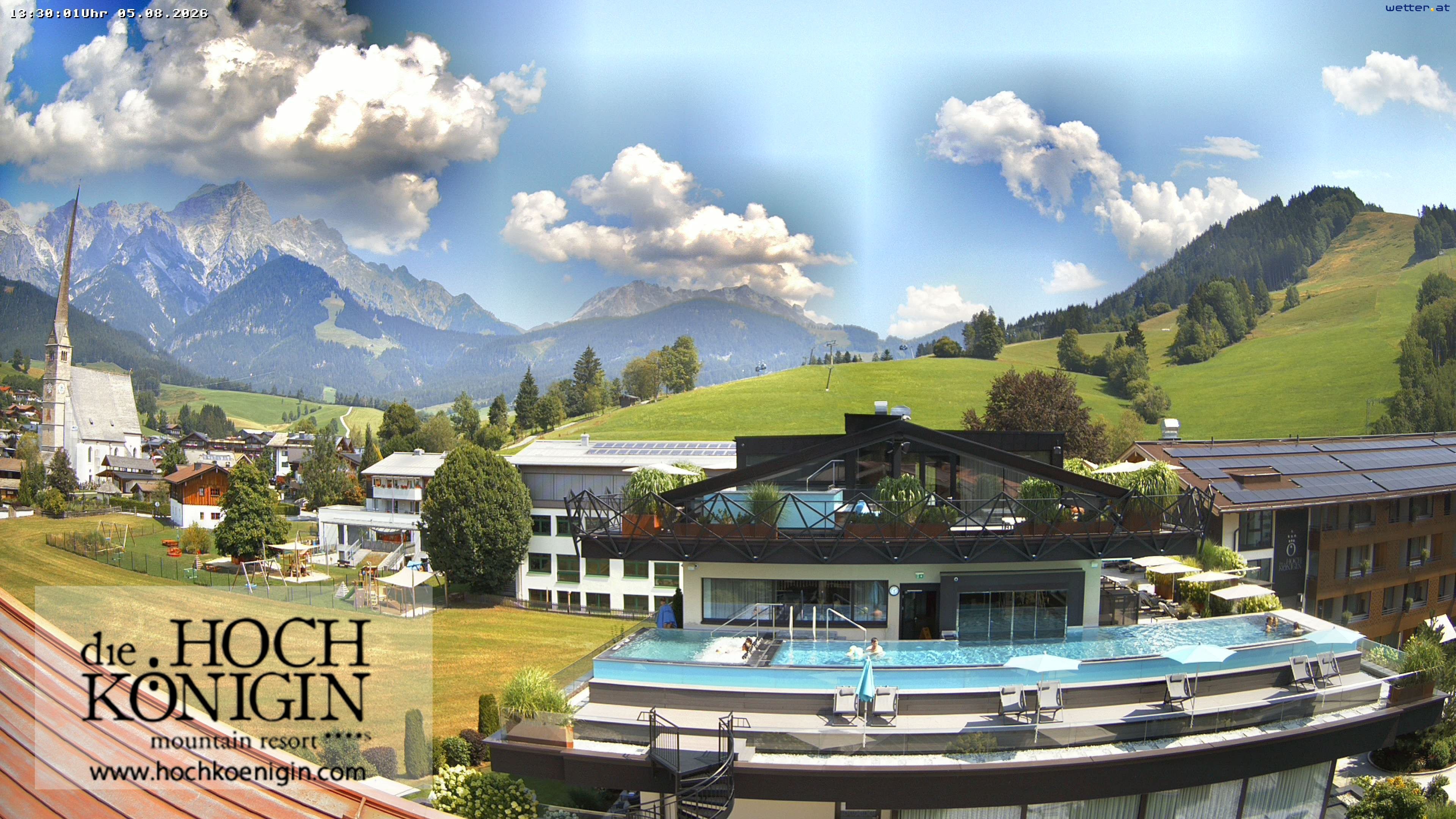 Archived image Webcam Maria Alm - View Hotel Hochkönigin