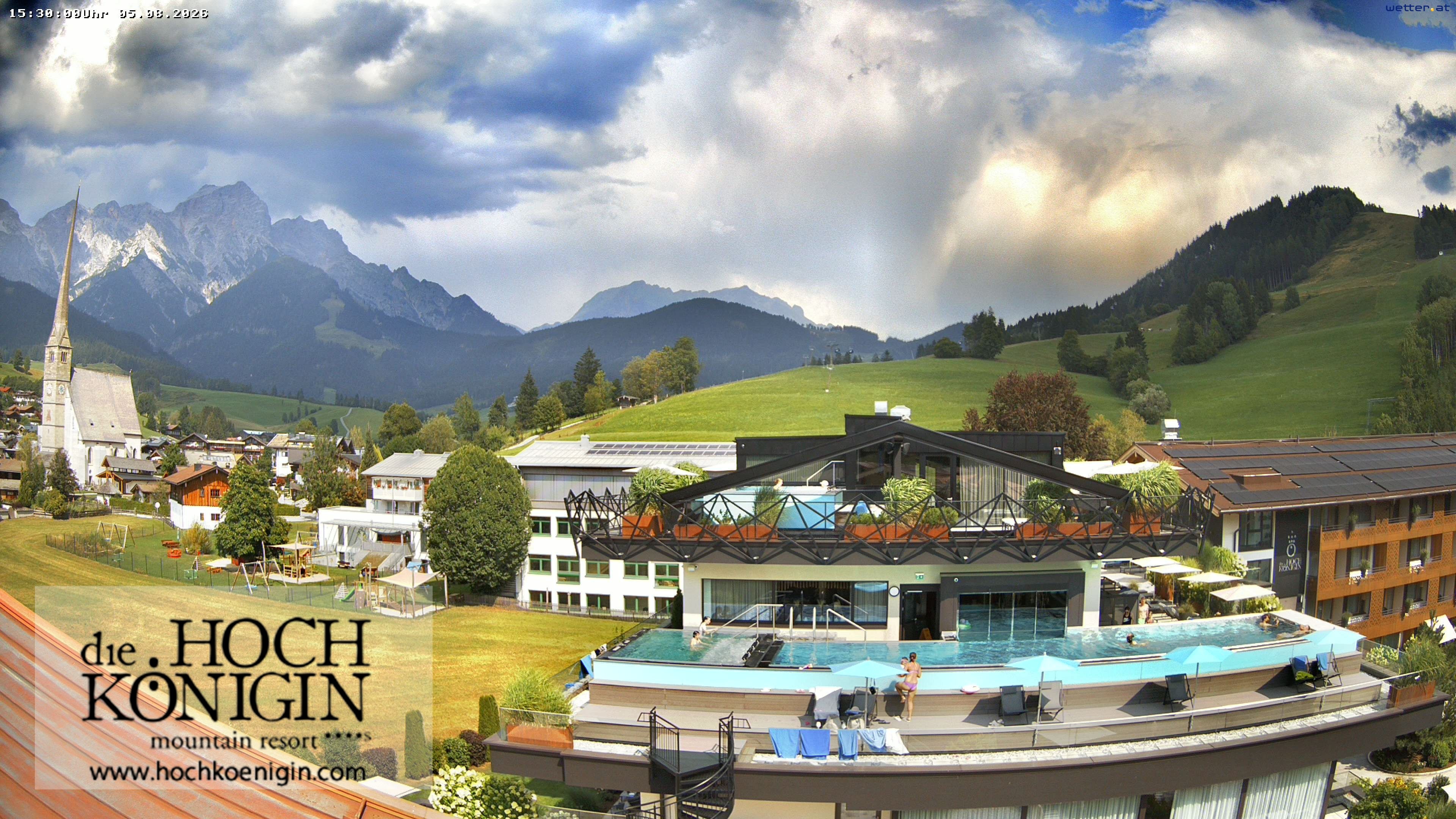 Archiv Foto Webcam Maria Alm: Ausblick Hotel Hochkönigin