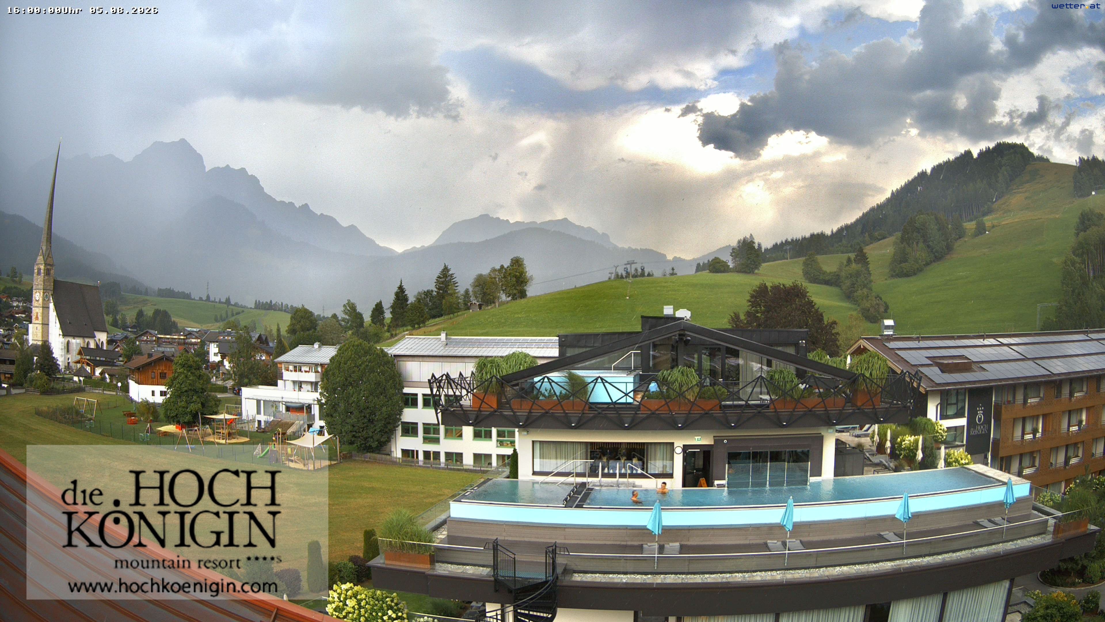 Archiv Foto Webcam Maria Alm: Ausblick Hotel Hochkönigin