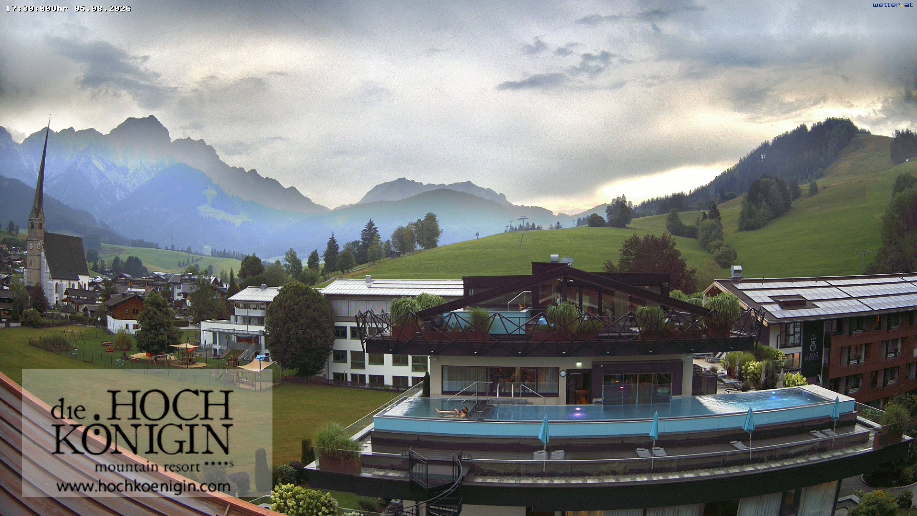 Archiv Foto Webcam Maria Alm: Ausblick Hotel Hochkönigin