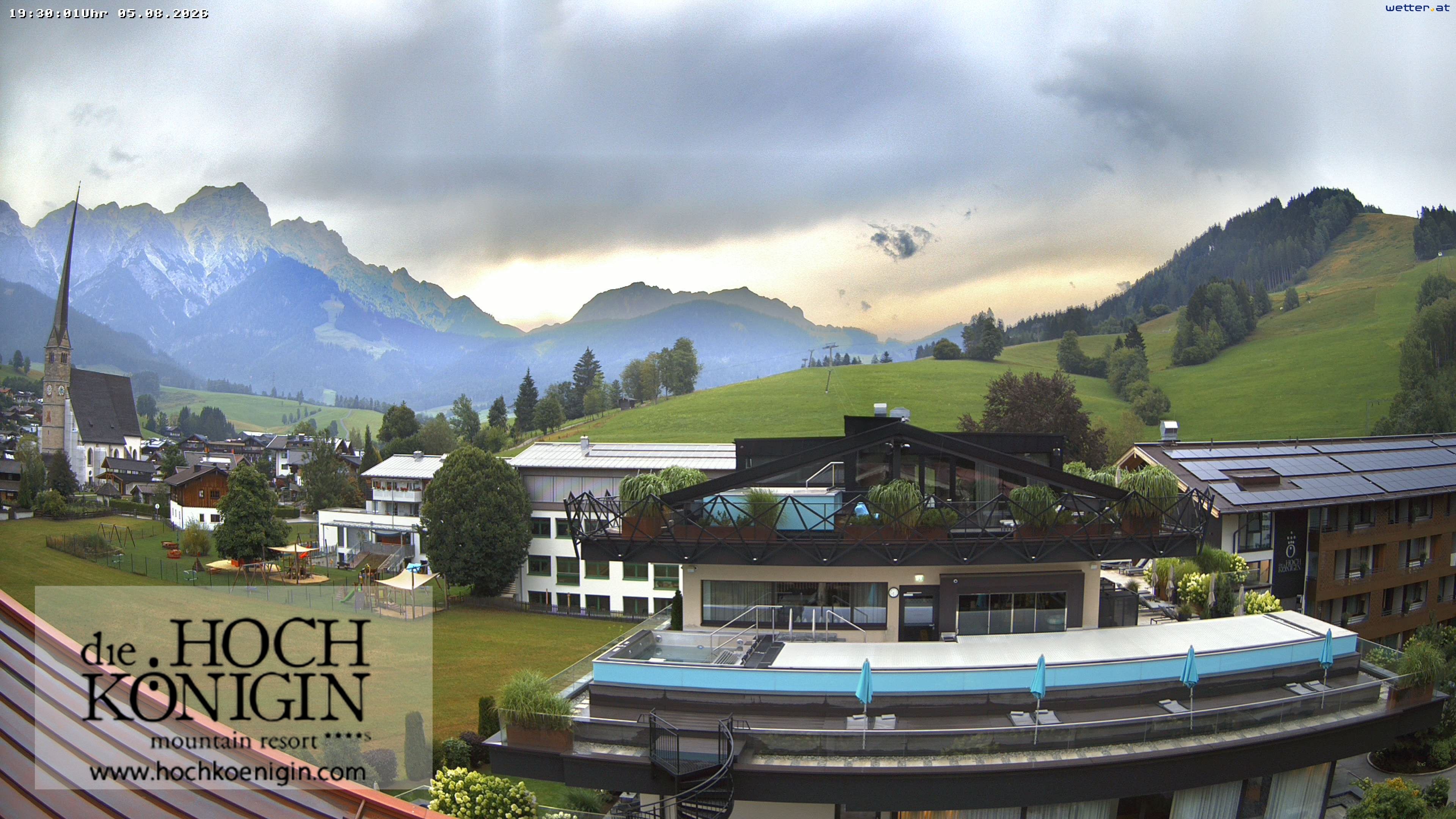 Archiv Foto Webcam Maria Alm: Ausblick Hotel Hochkönigin