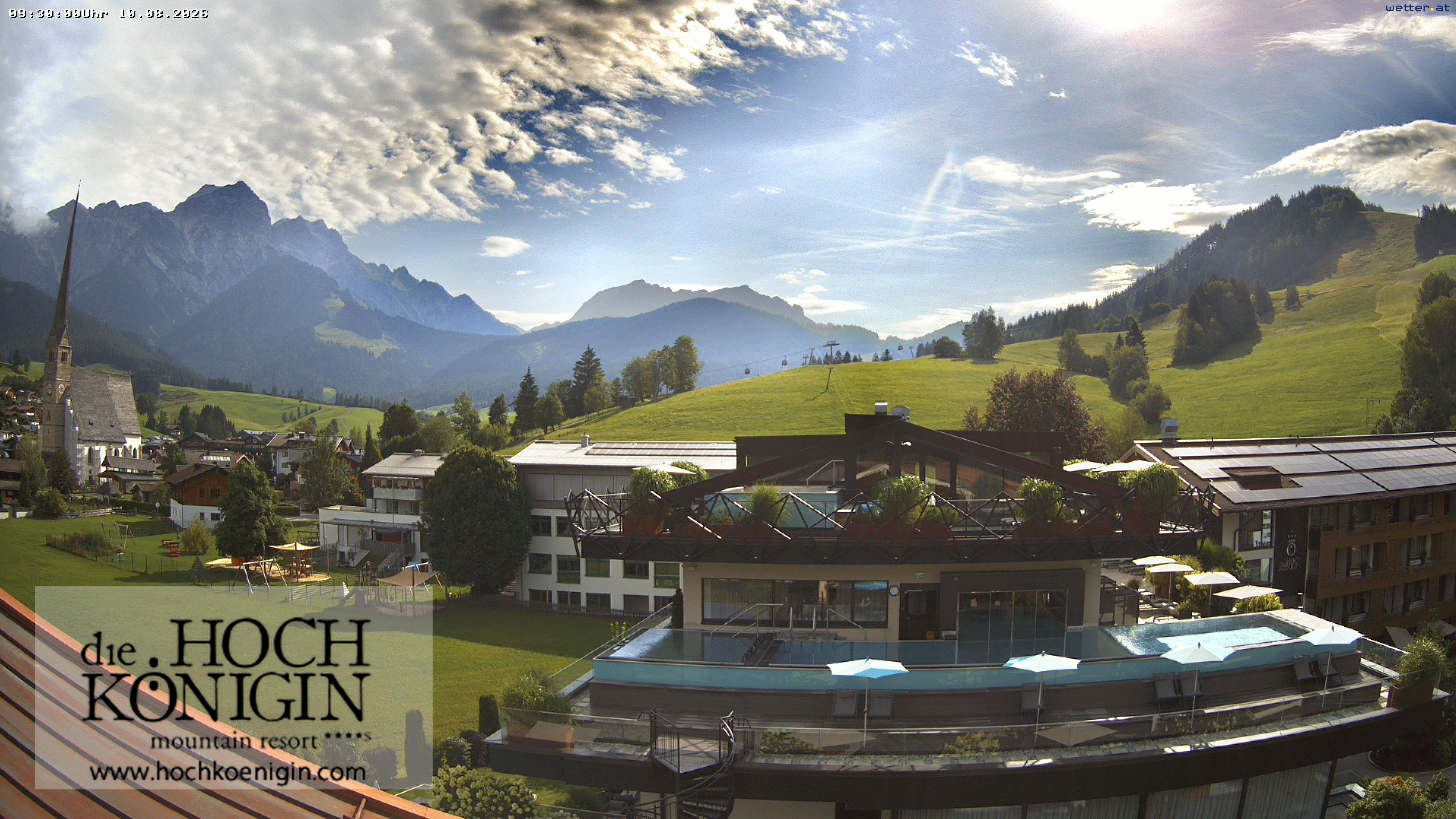 Archiv Foto Webcam Maria Alm: Ausblick Hotel Hochkönigin