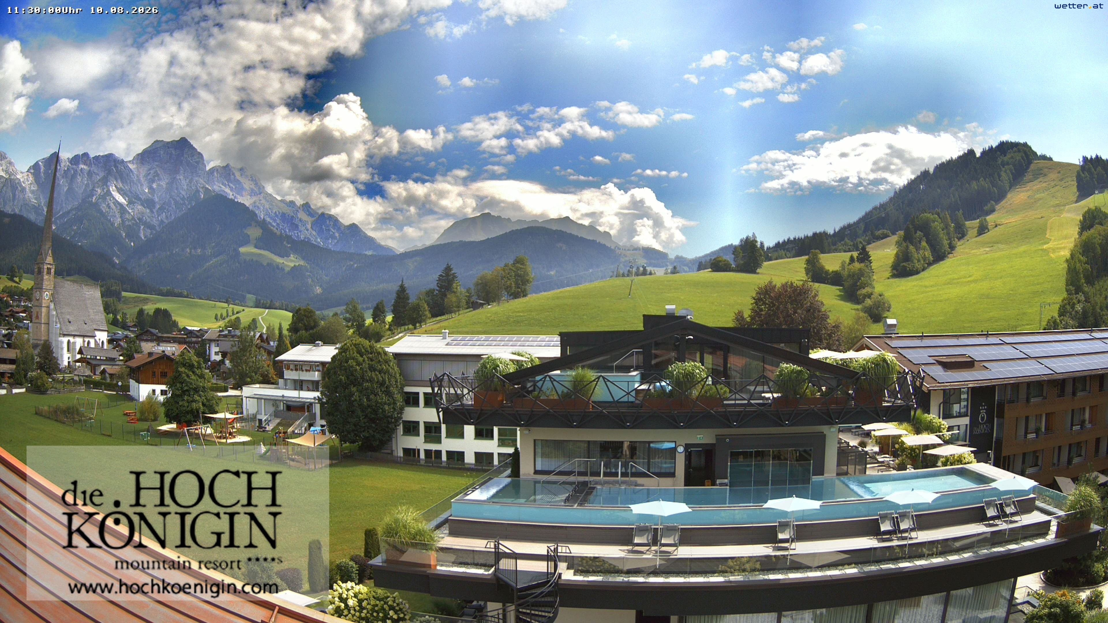 Archiv Foto Webcam Maria Alm: Ausblick Hotel Hochkönigin