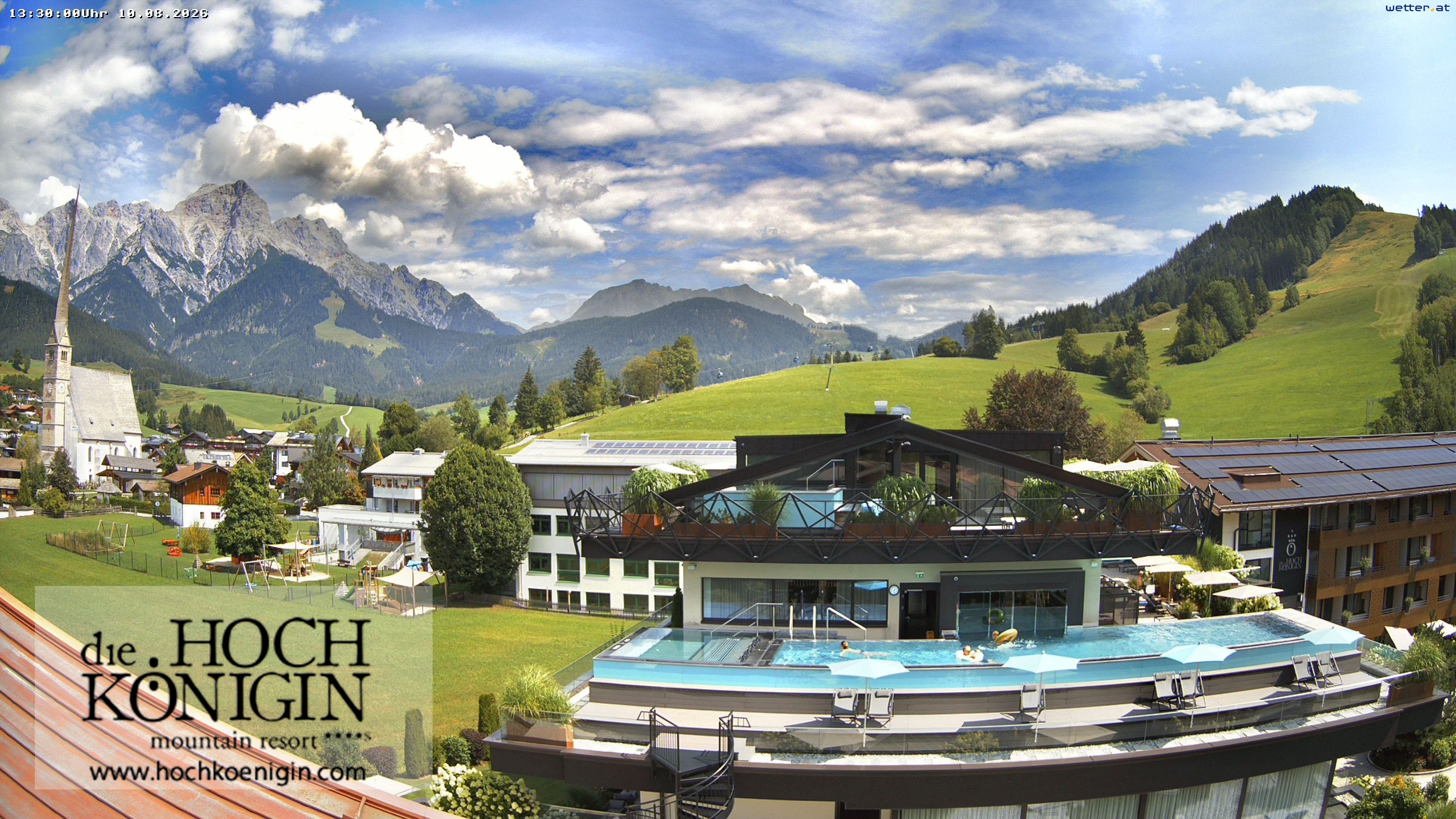 Archiv Foto Webcam Maria Alm: Ausblick Hotel Hochkönigin