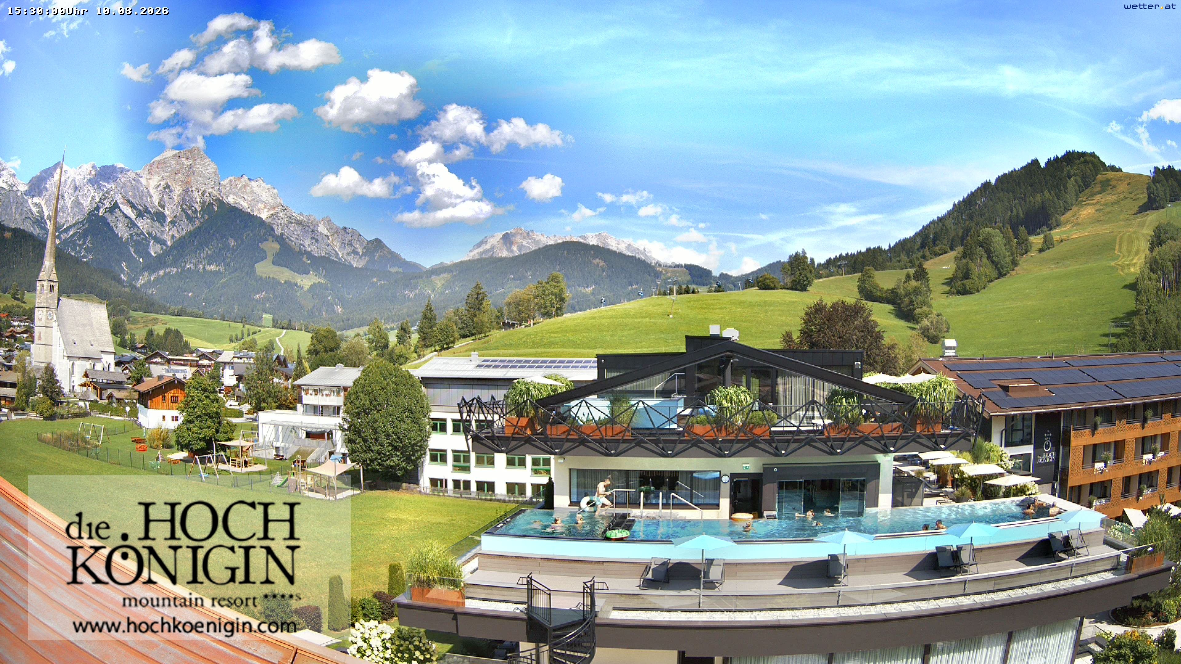 Archiv Foto Webcam Maria Alm: Ausblick Hotel Hochkönigin