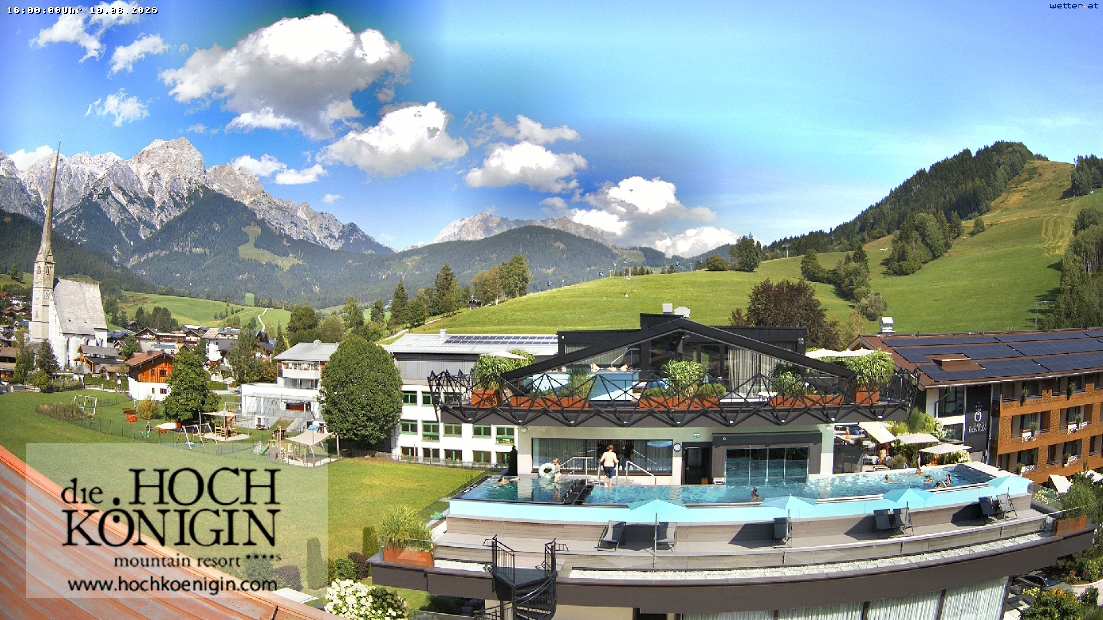 Archiv Foto Webcam Maria Alm: Ausblick Hotel Hochkönigin