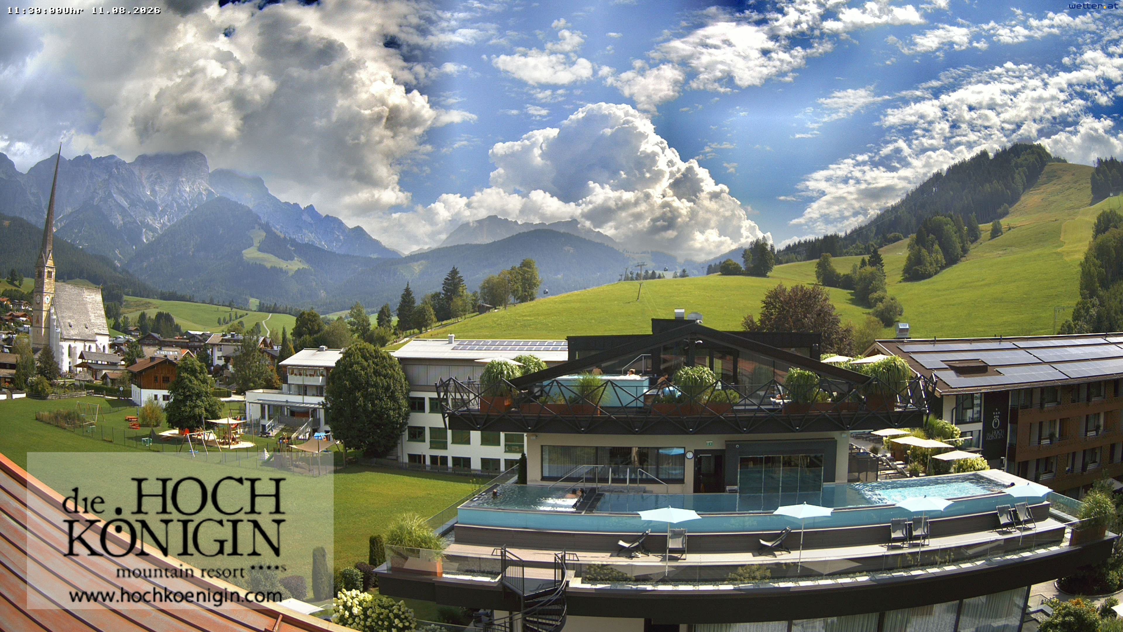 Archiv Foto Webcam Maria Alm: Ausblick Hotel Hochkönigin
