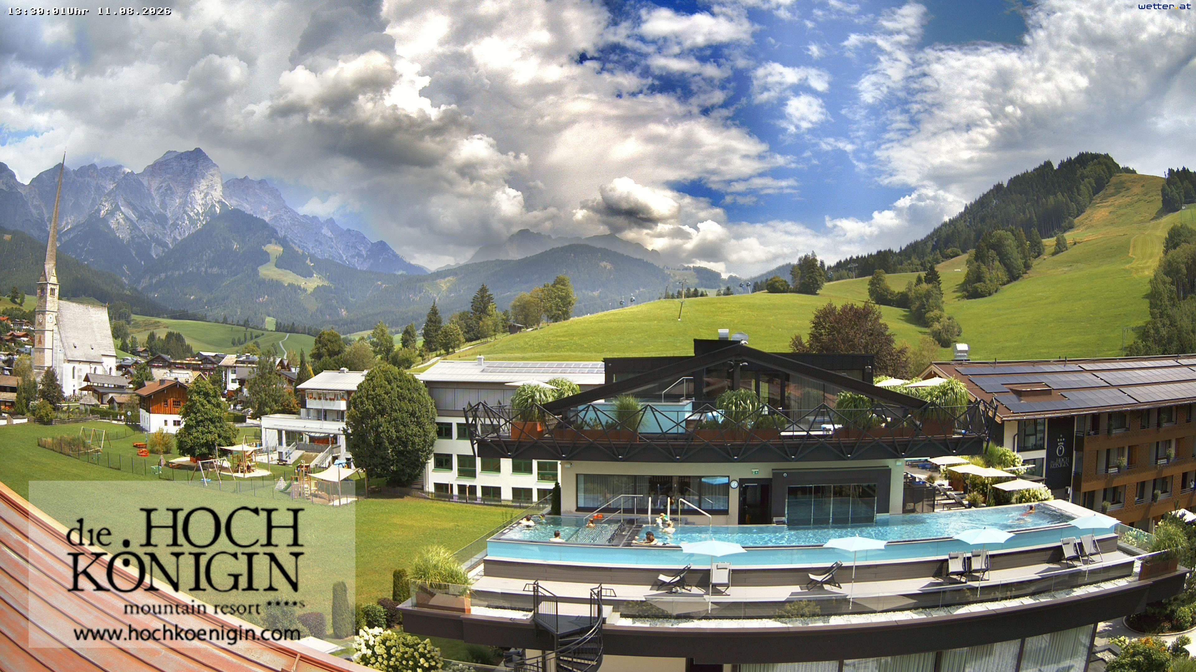 Archiv Foto Webcam Maria Alm: Ausblick Hotel Hochkönigin