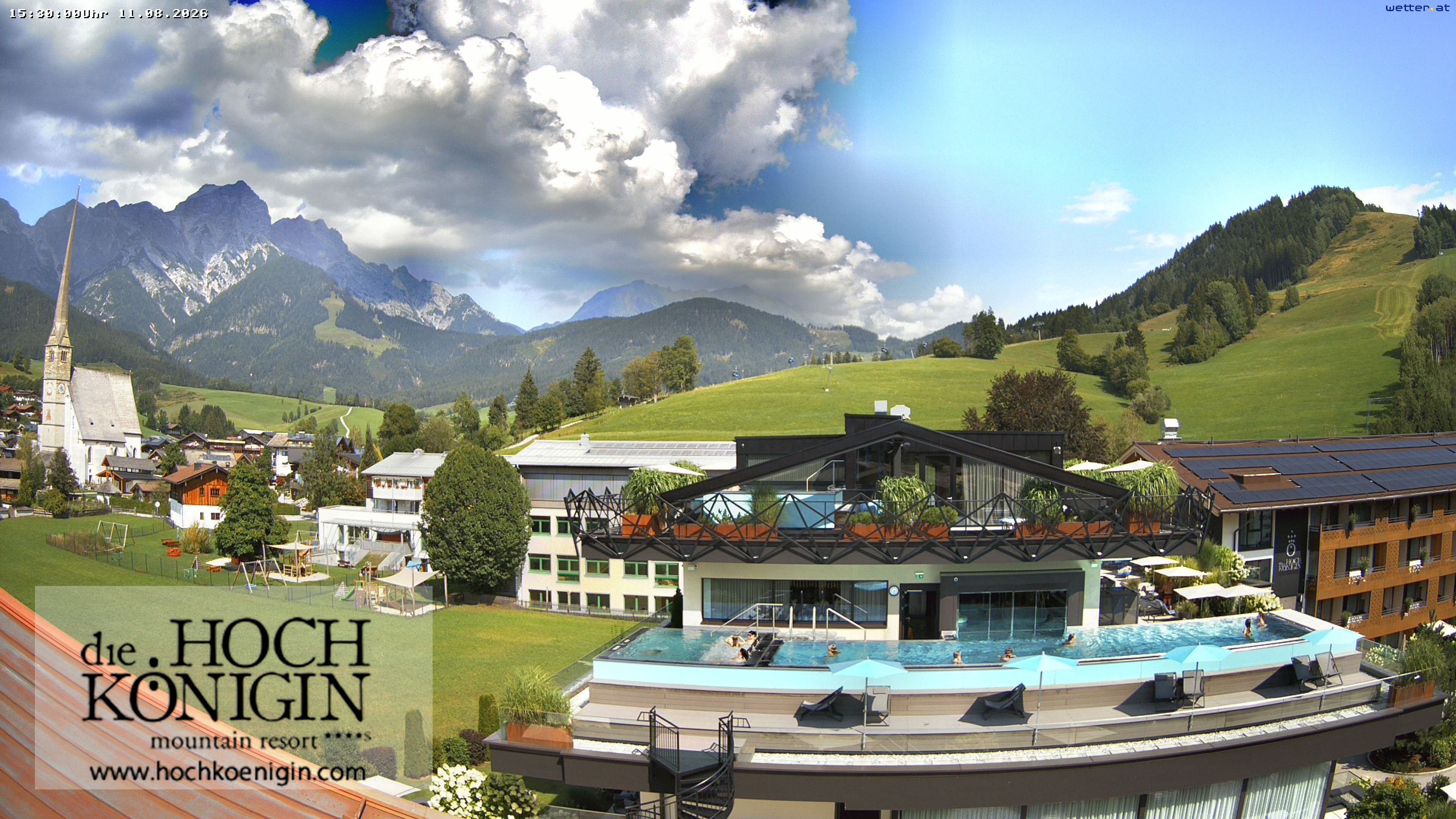 Archiv Foto Webcam Maria Alm: Ausblick Hotel Hochkönigin