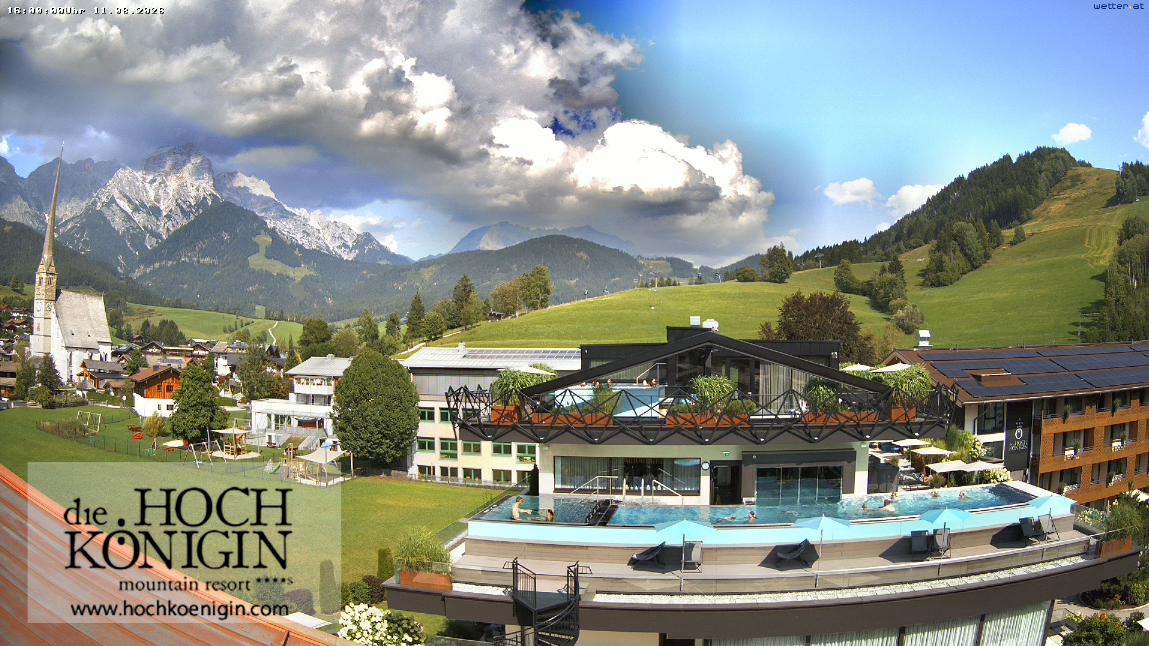 Archiv Foto Webcam Maria Alm: Ausblick Hotel Hochkönigin
