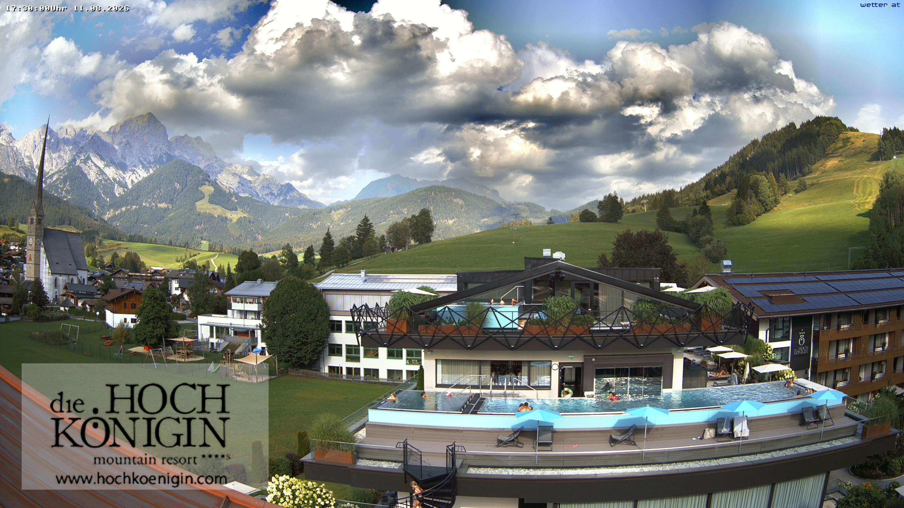 Archiv Foto Webcam Maria Alm: Ausblick Hotel Hochkönigin