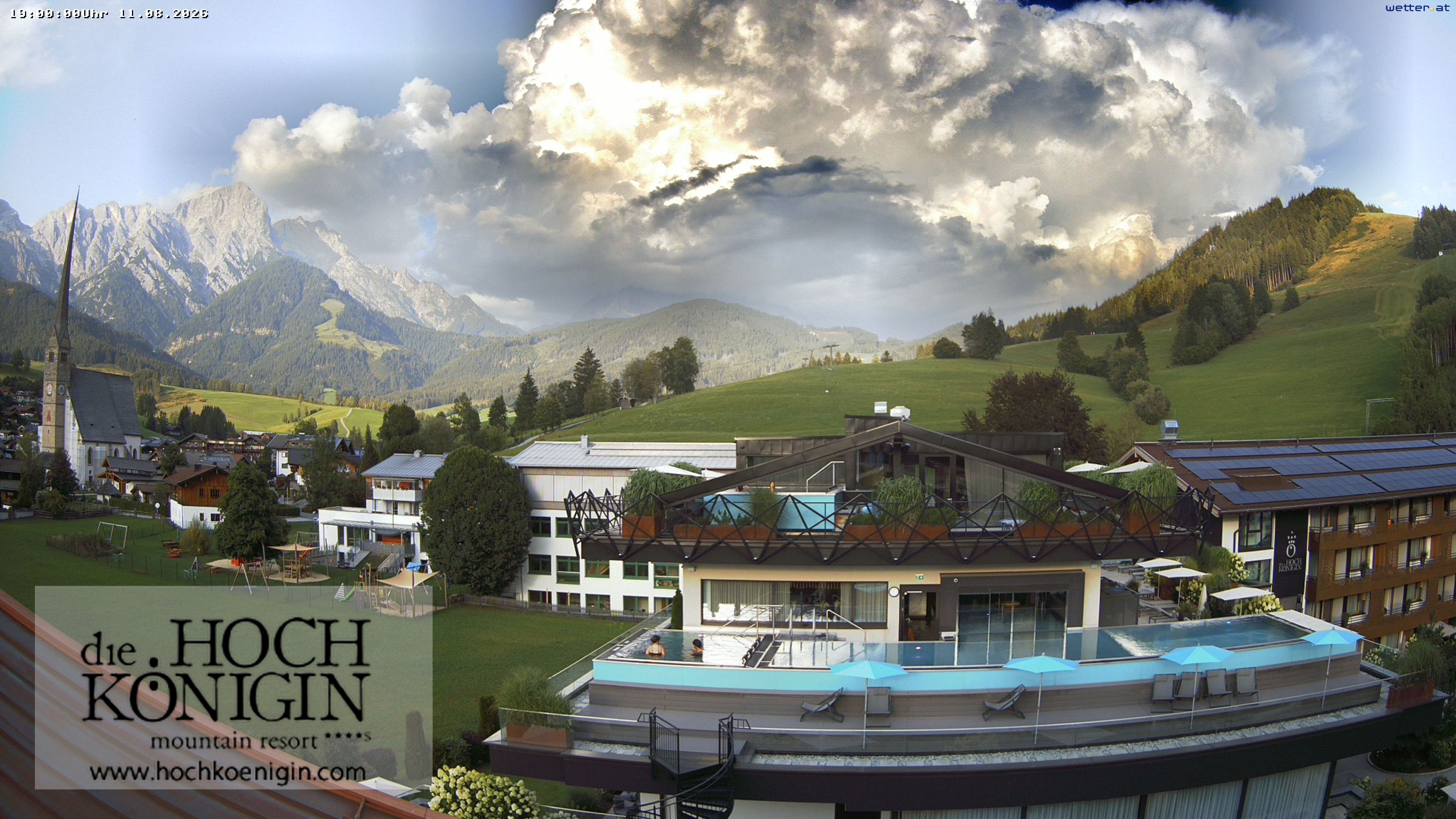 Archived image Webcam Maria Alm - View Hotel Hochkönigin