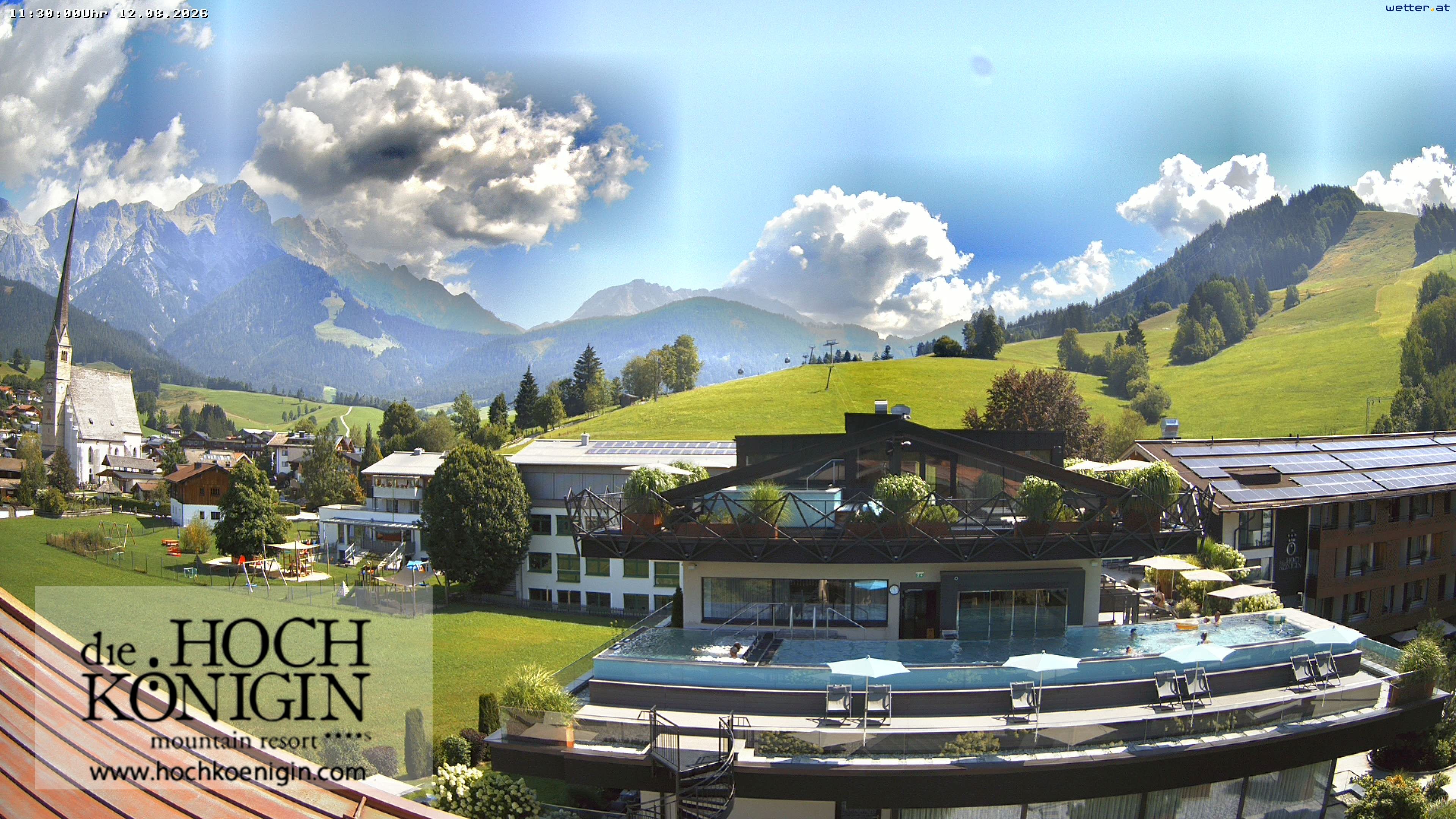 Archived image Webcam Maria Alm - View Hotel Hochkönigin