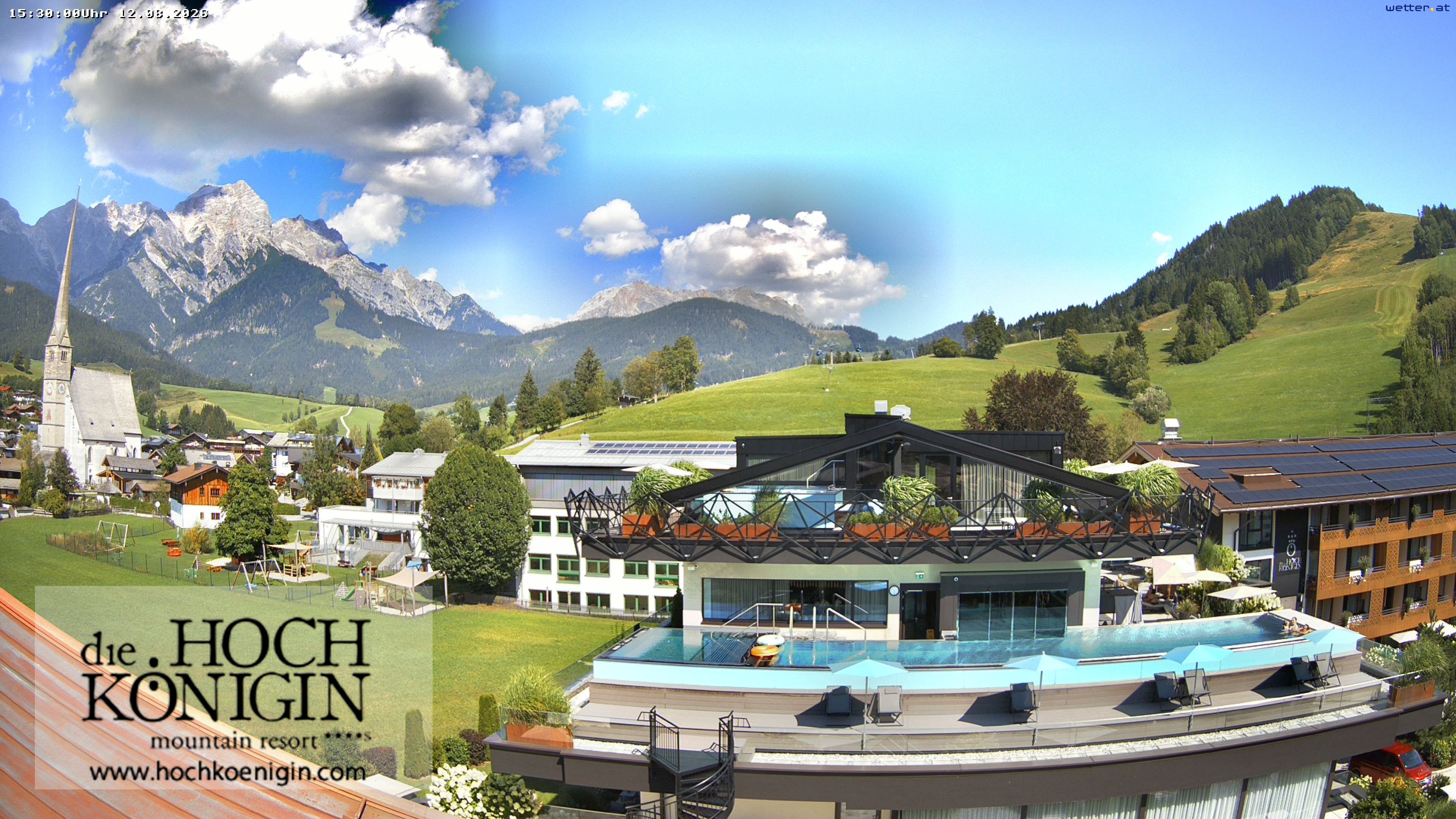 Archived image Webcam Maria Alm - View Hotel Hochkönigin