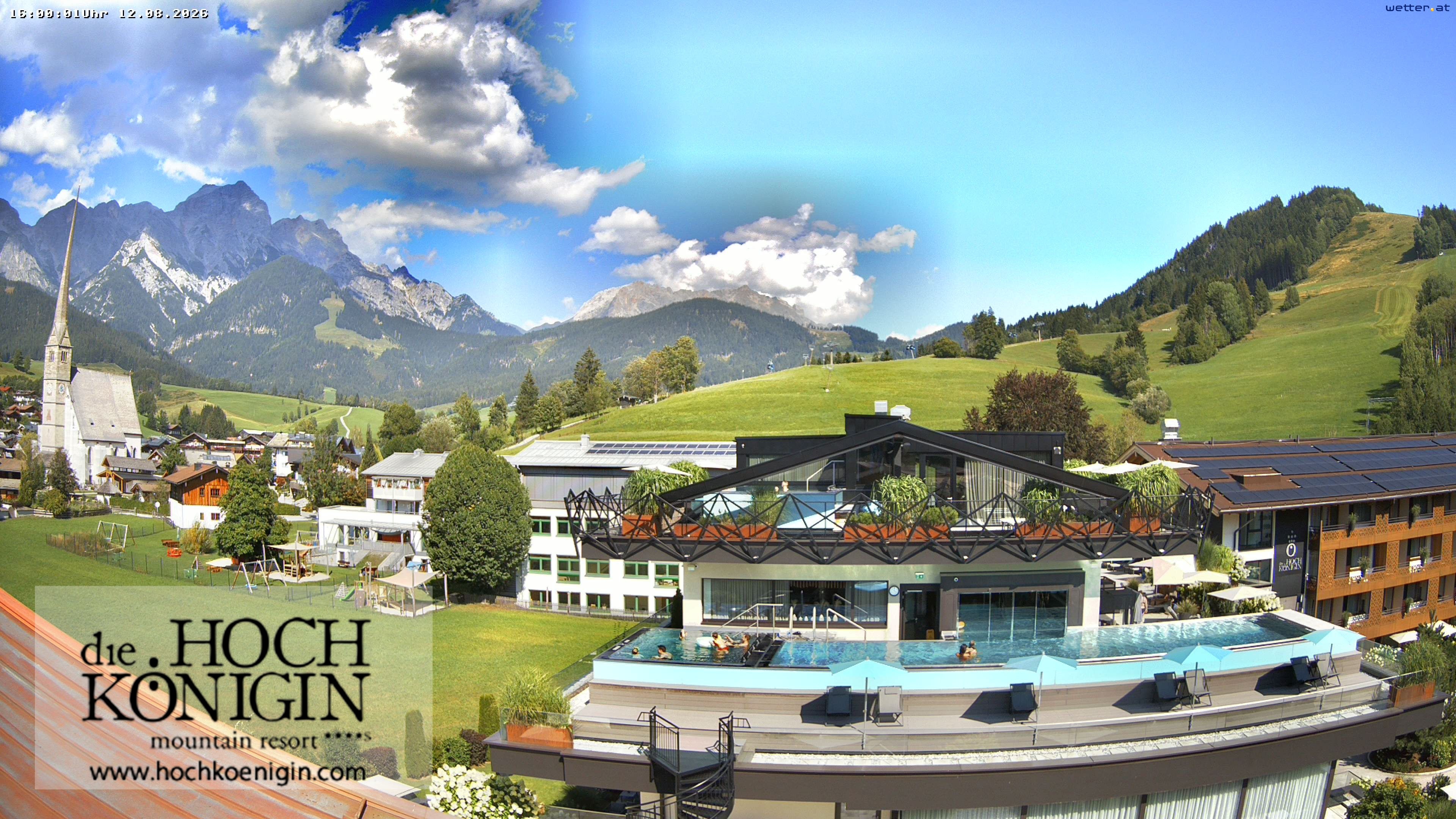 Archived image Webcam Maria Alm - View Hotel Hochkönigin