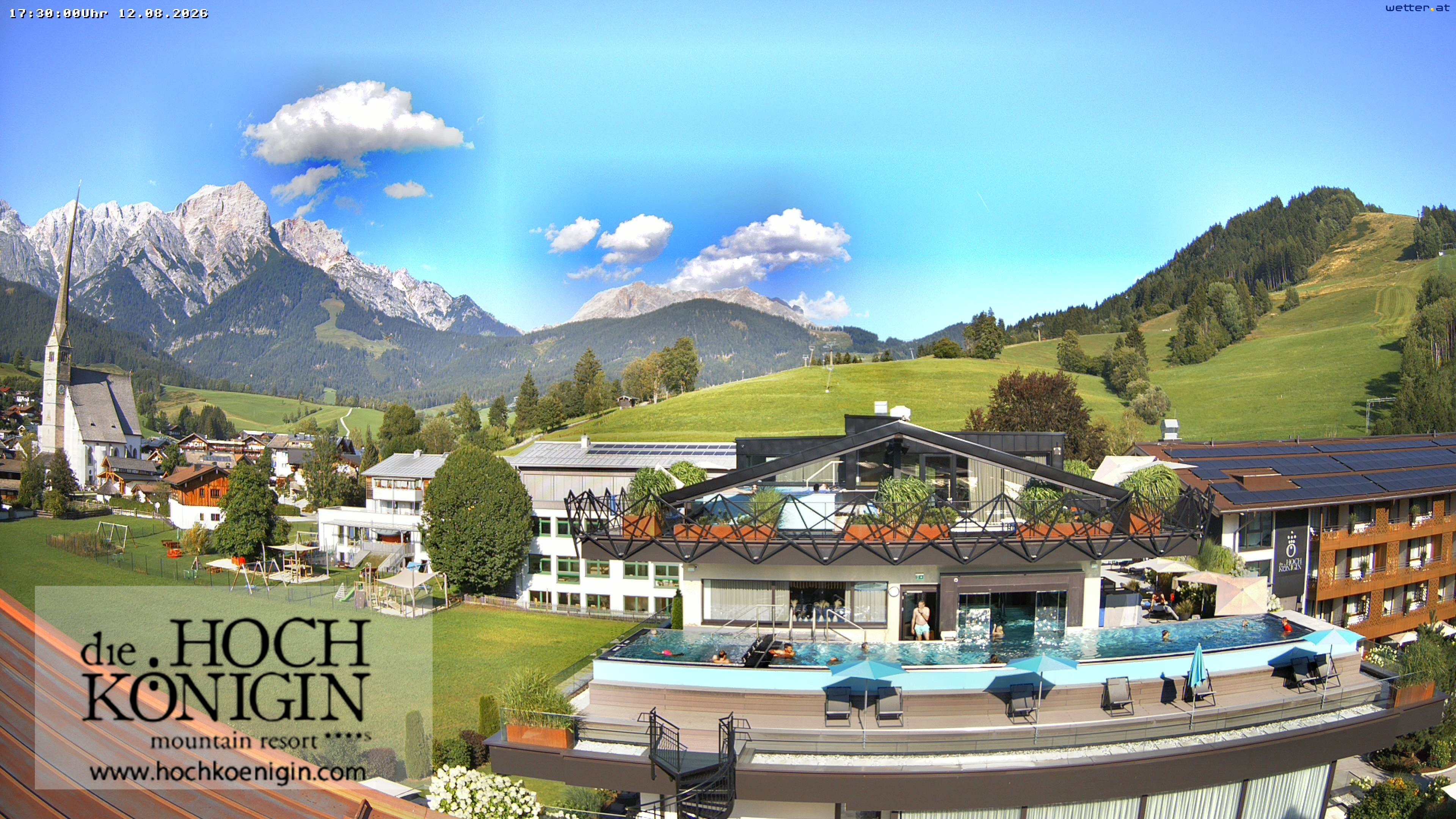 Archived image Webcam Maria Alm - View Hotel Hochkönigin