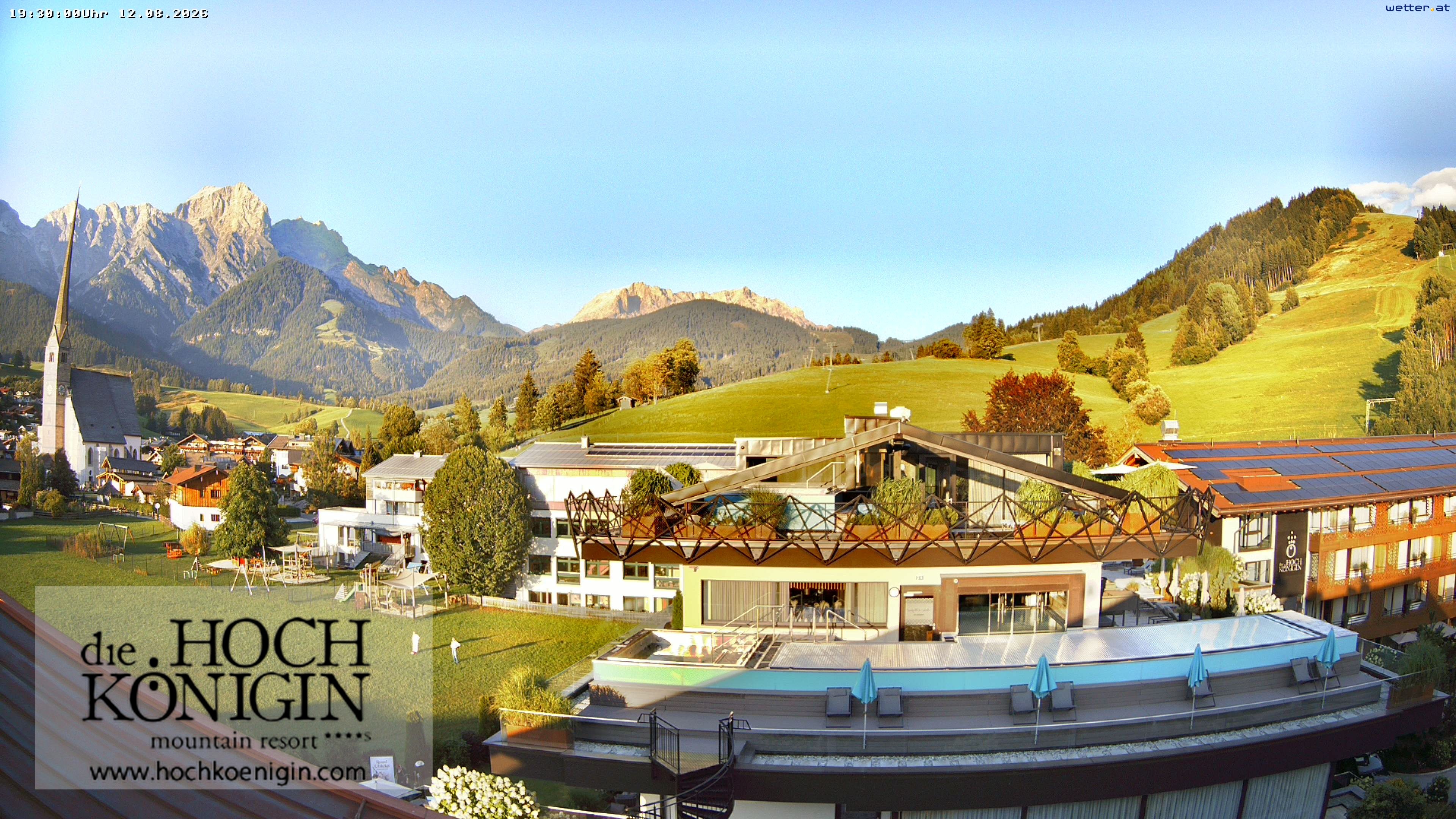Archived image Webcam Maria Alm - View Hotel Hochkönigin