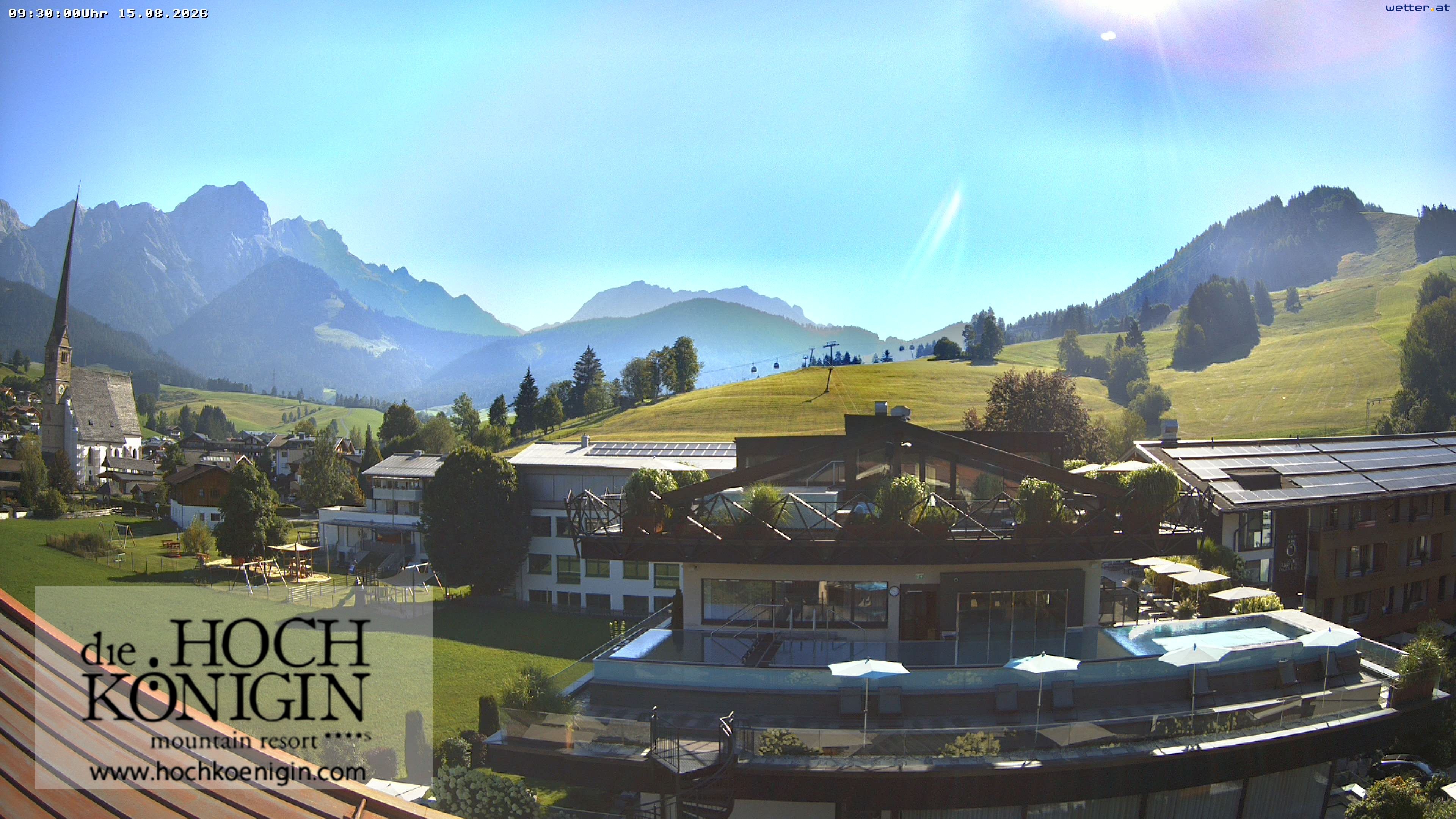 Archiv Foto Webcam Maria Alm: Ausblick Hotel Hochkönigin