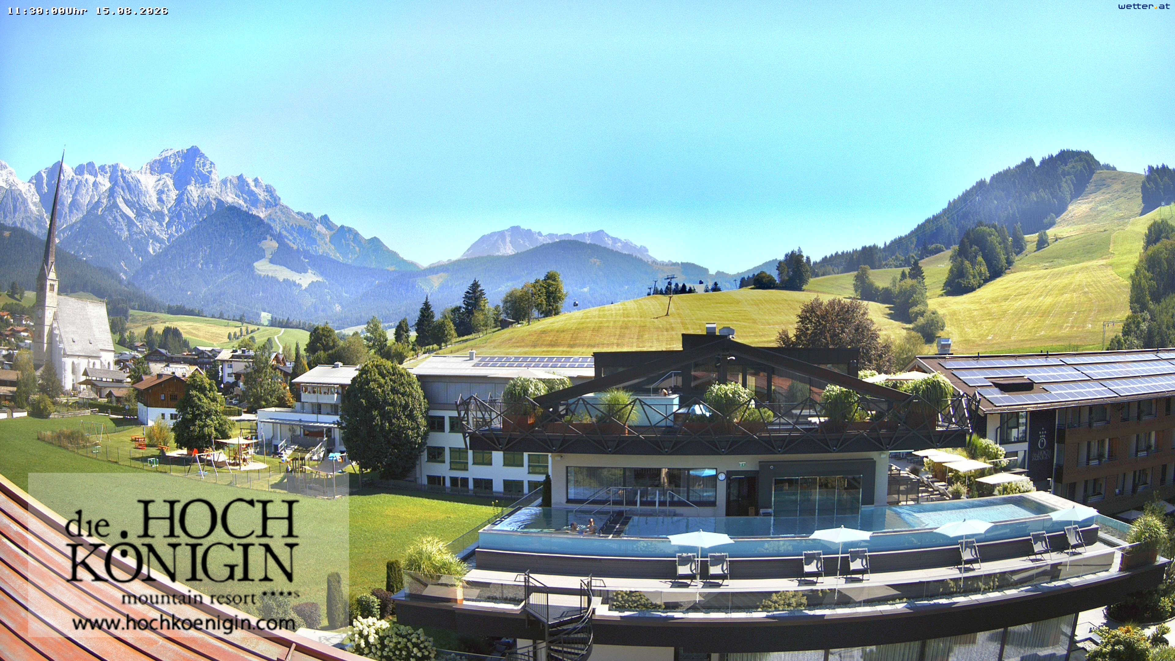 Archiv Foto Webcam Maria Alm: Ausblick Hotel Hochkönigin