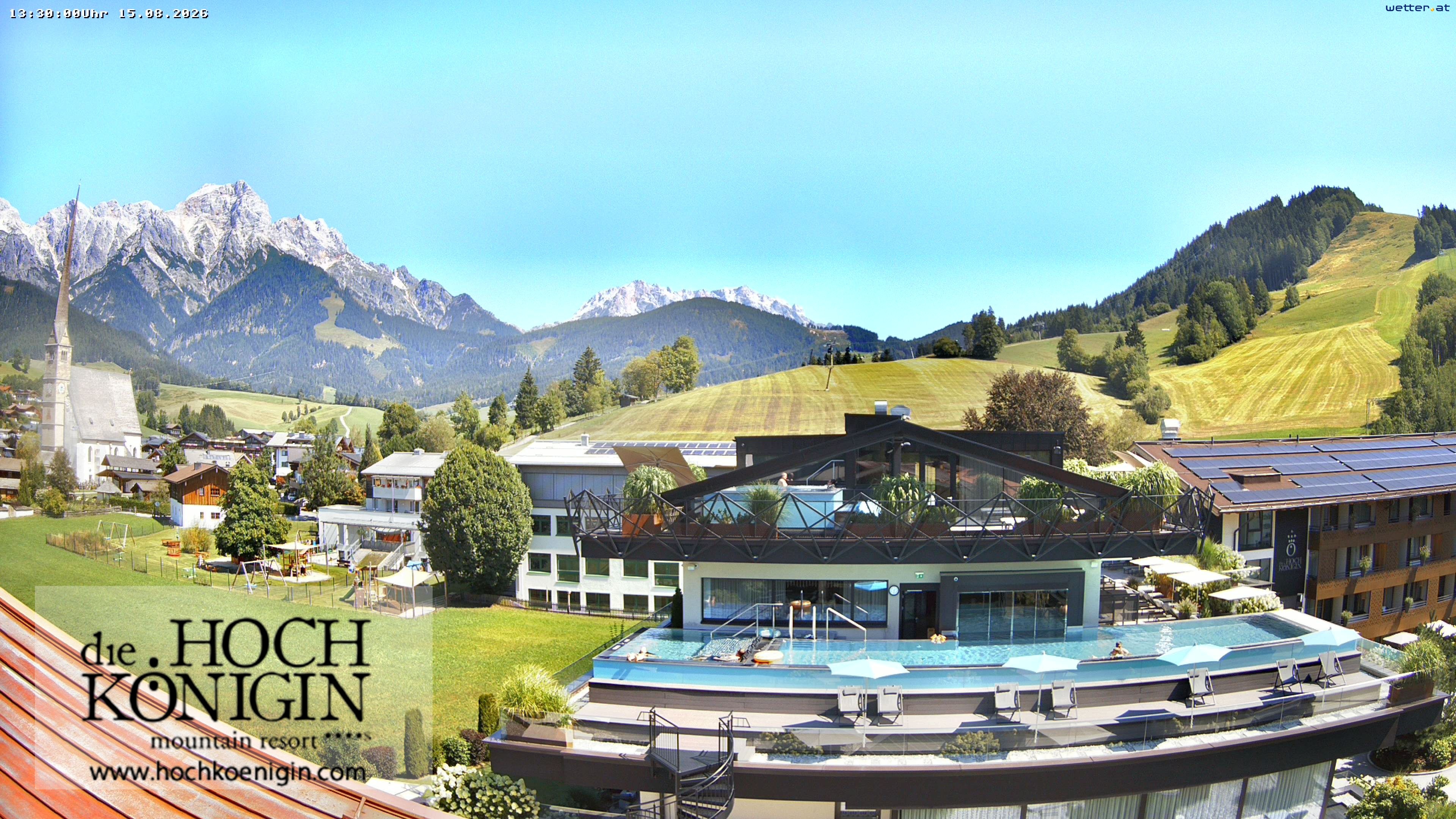 Archiv Foto Webcam Maria Alm: Ausblick Hotel Hochkönigin