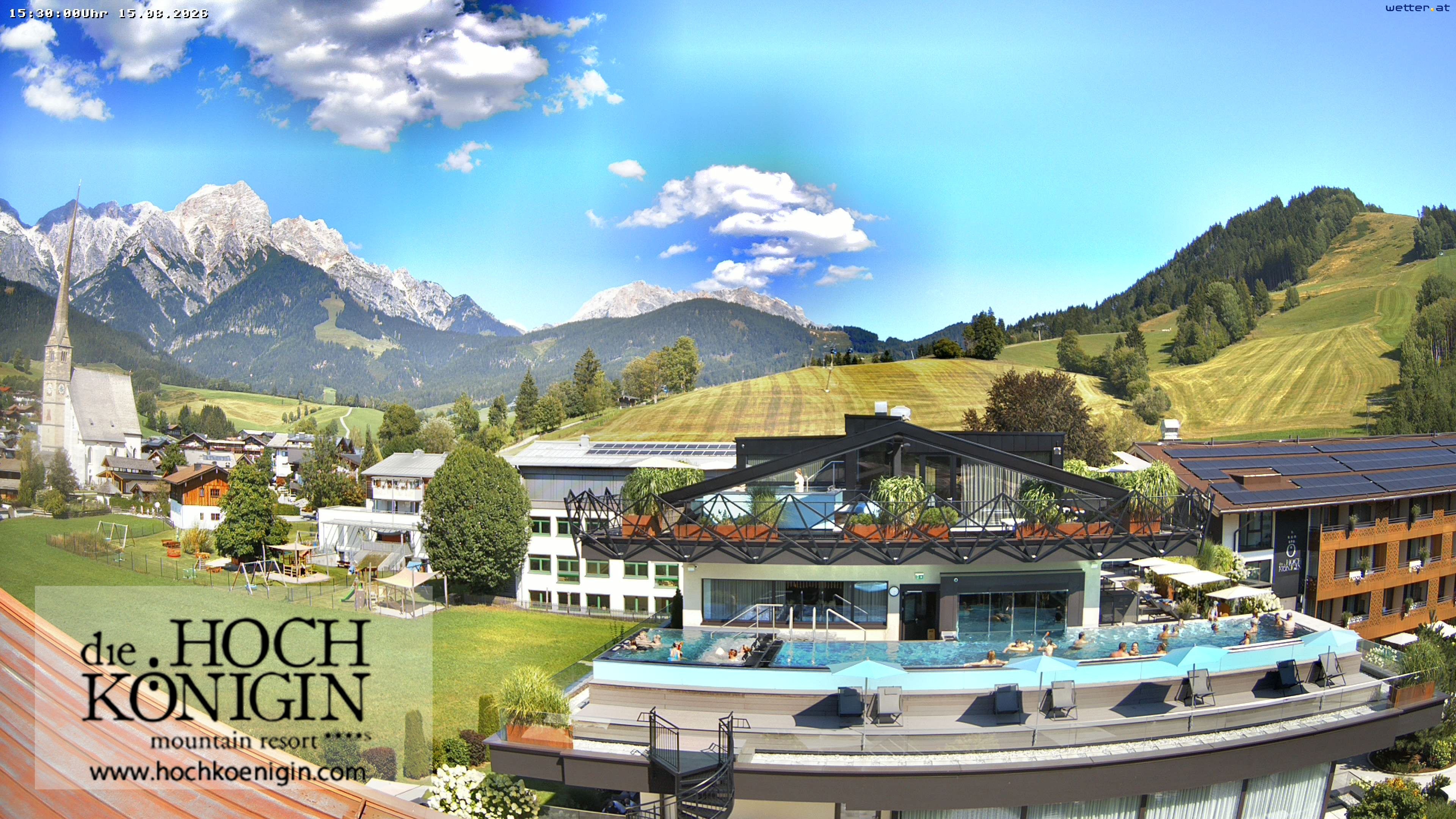 Archiv Foto Webcam Maria Alm: Ausblick Hotel Hochkönigin