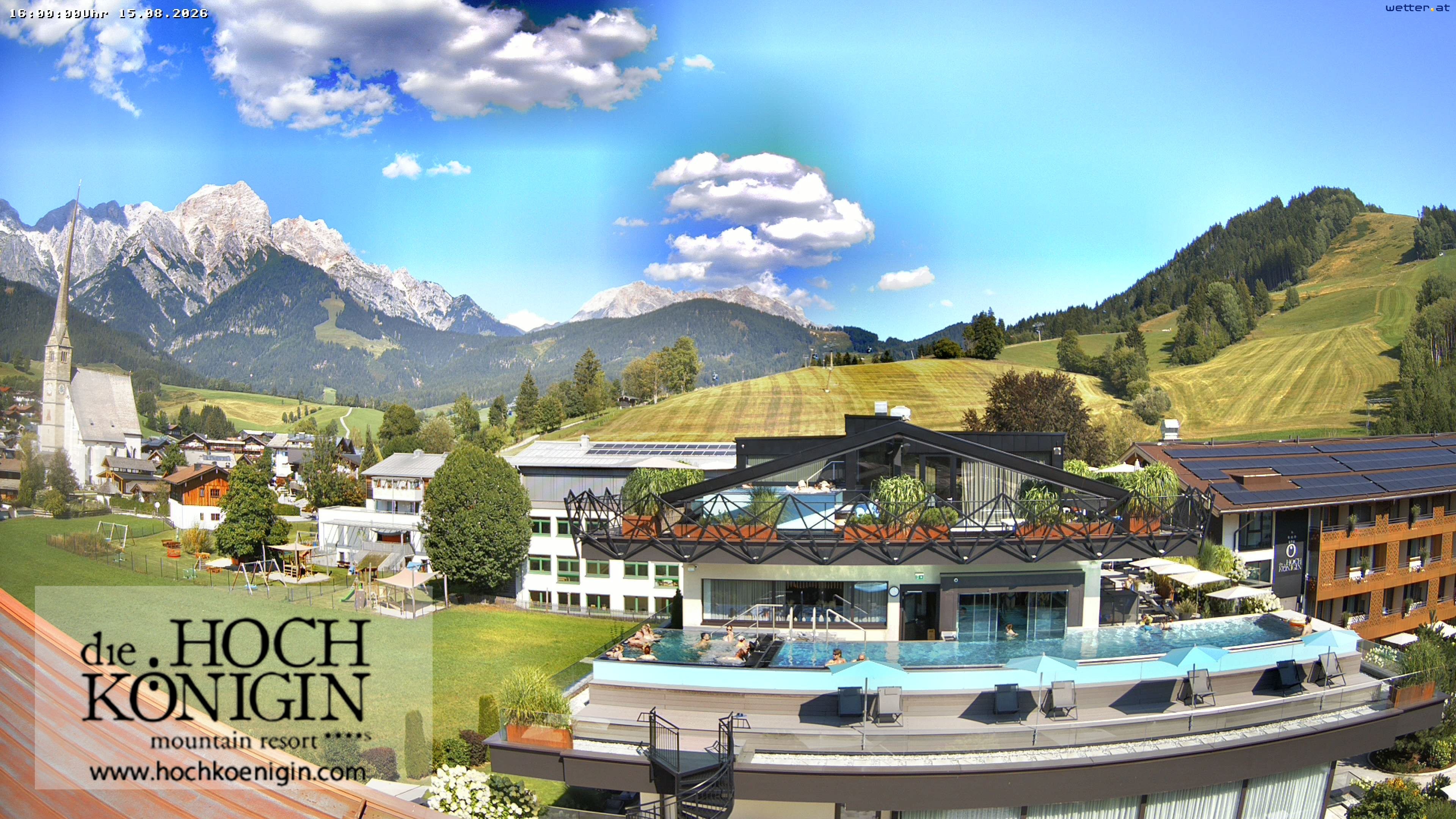 Archiv Foto Webcam Maria Alm: Ausblick Hotel Hochkönigin
