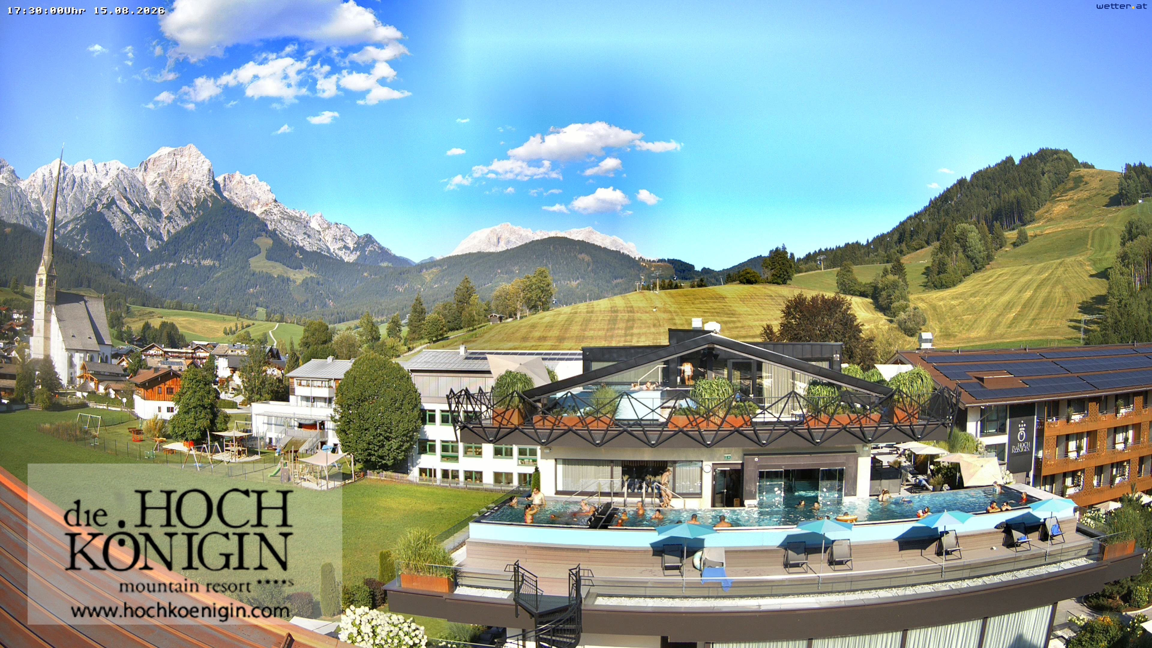 Archiv Foto Webcam Maria Alm: Ausblick Hotel Hochkönigin