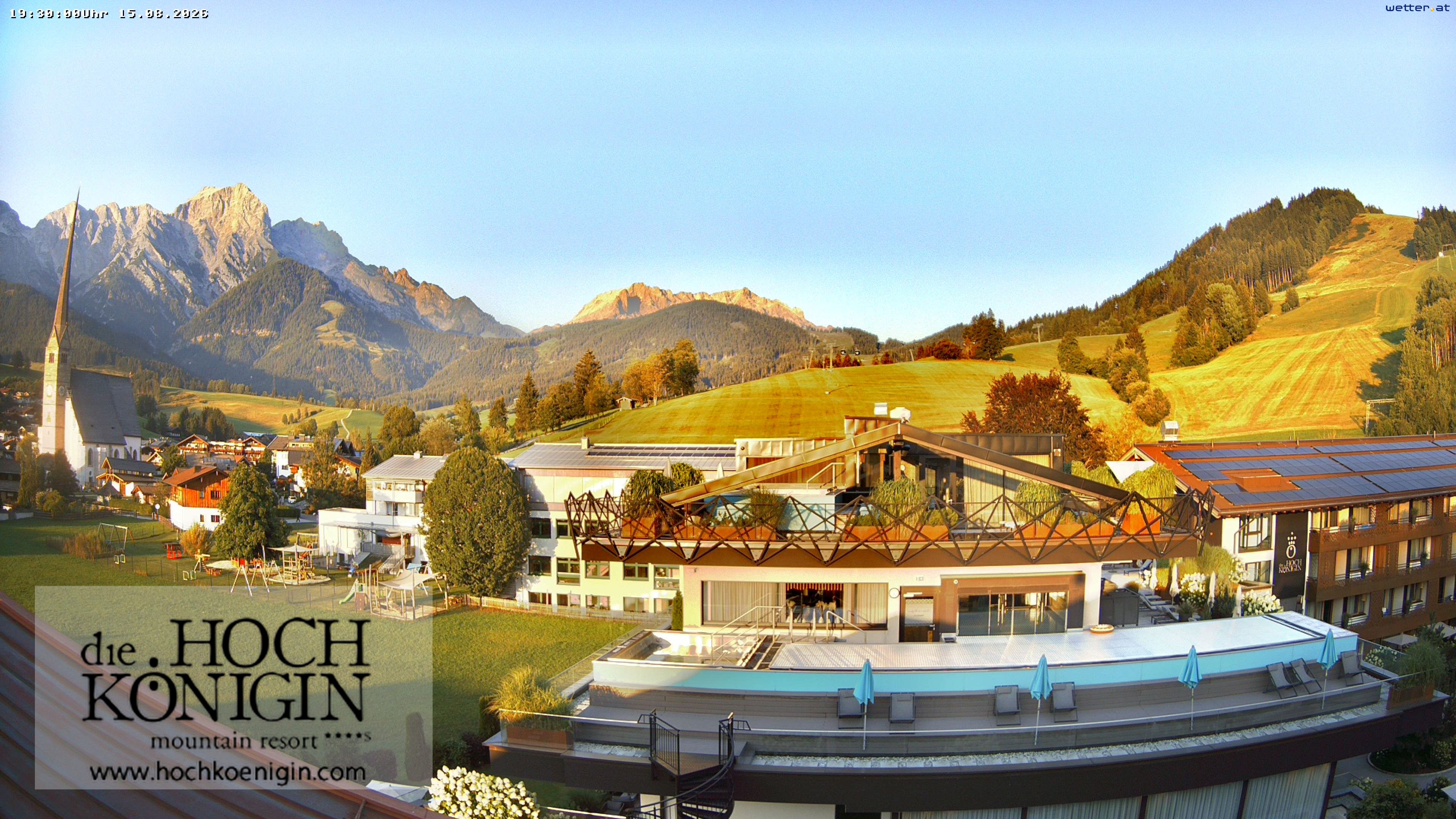 Archiv Foto Webcam Maria Alm: Ausblick Hotel Hochkönigin