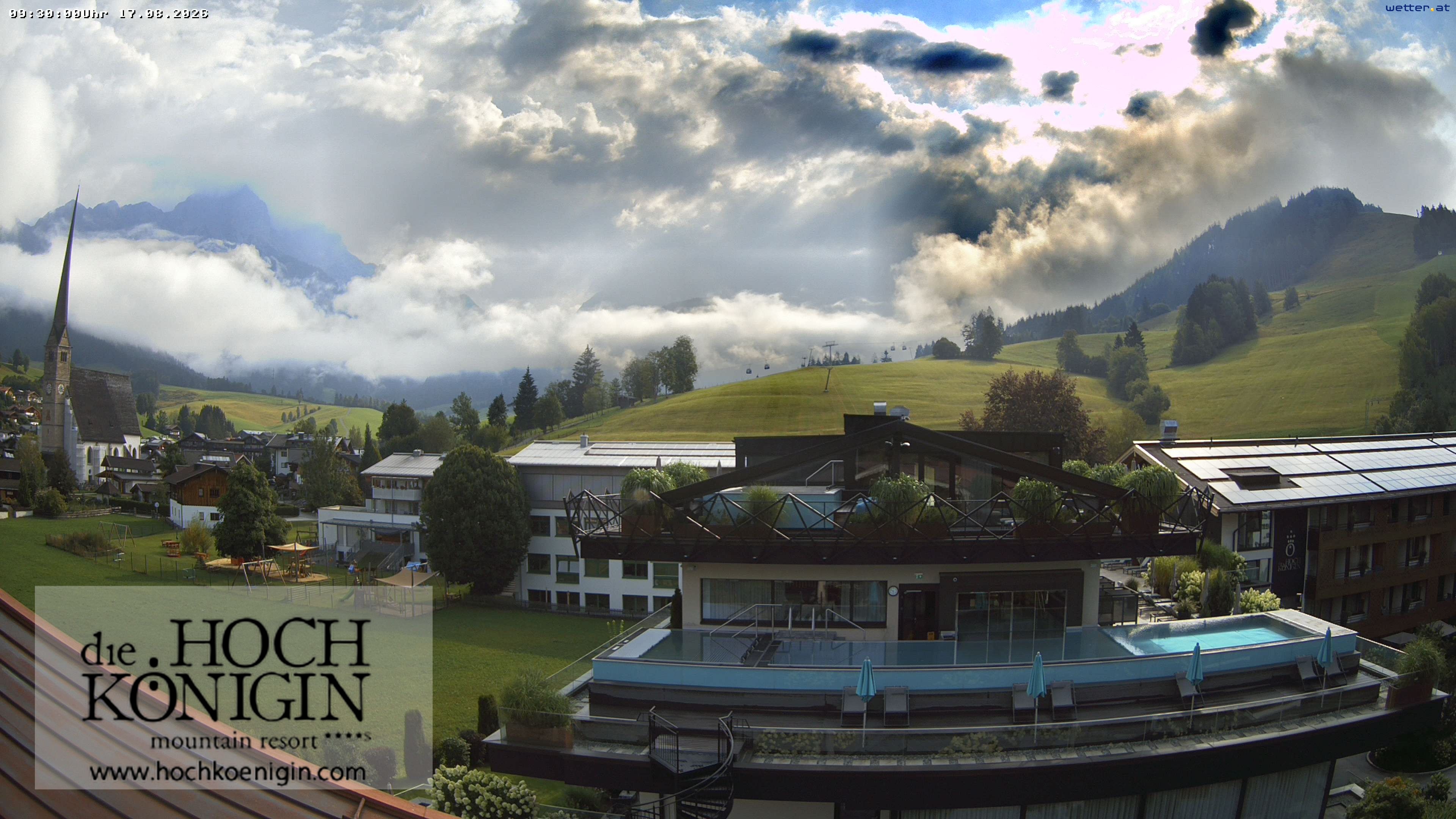 Archiv Foto Webcam Maria Alm: Ausblick Hotel Hochkönigin