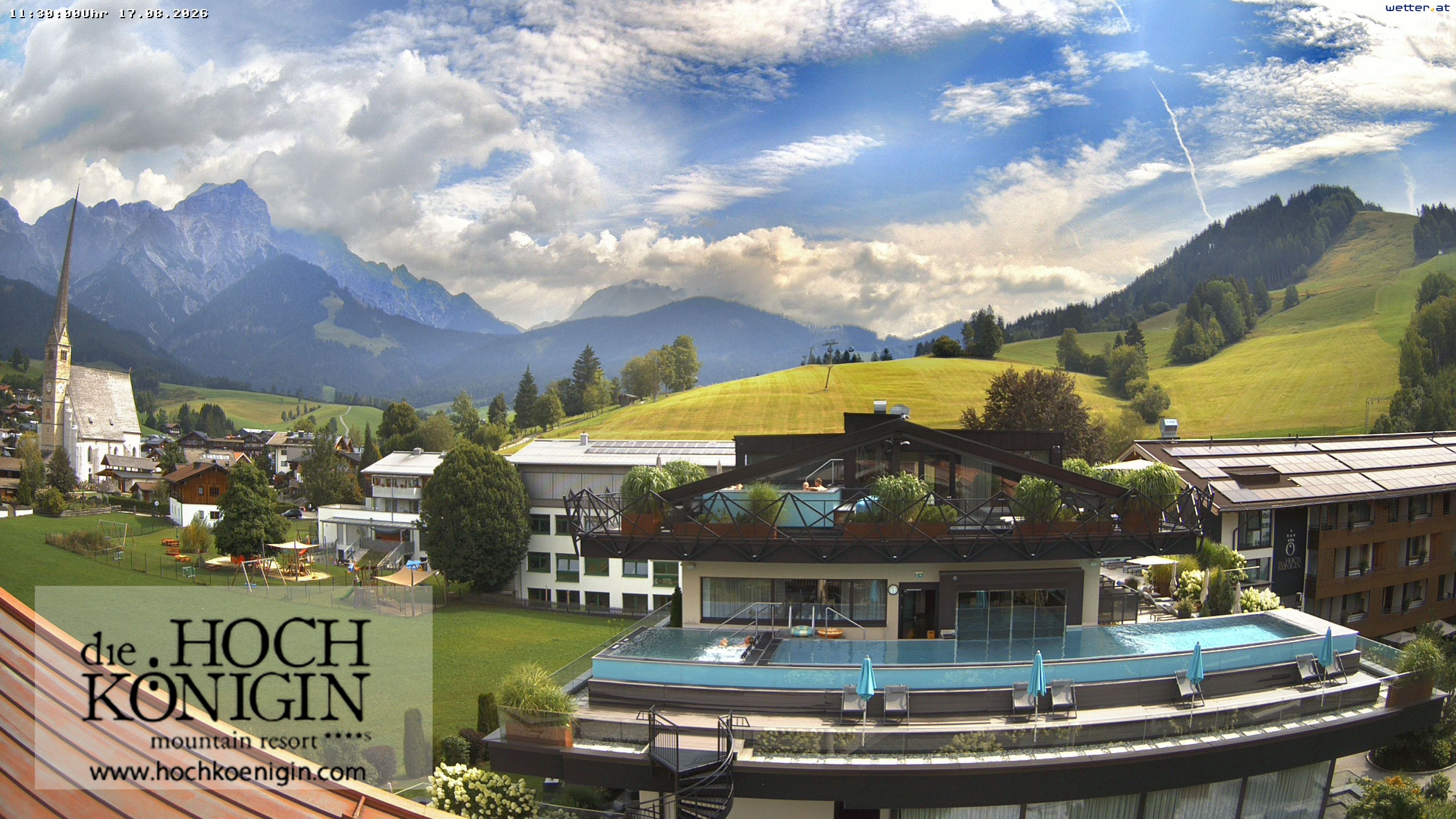 Archiv Foto Webcam Maria Alm: Ausblick Hotel Hochkönigin