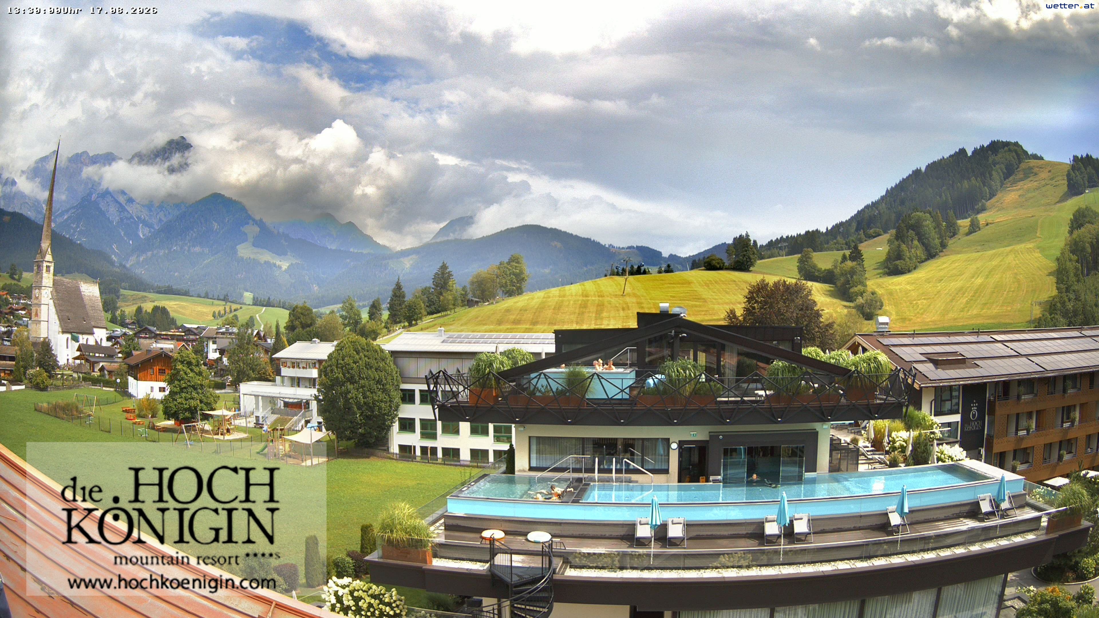Archiv Foto Webcam Maria Alm: Ausblick Hotel Hochkönigin