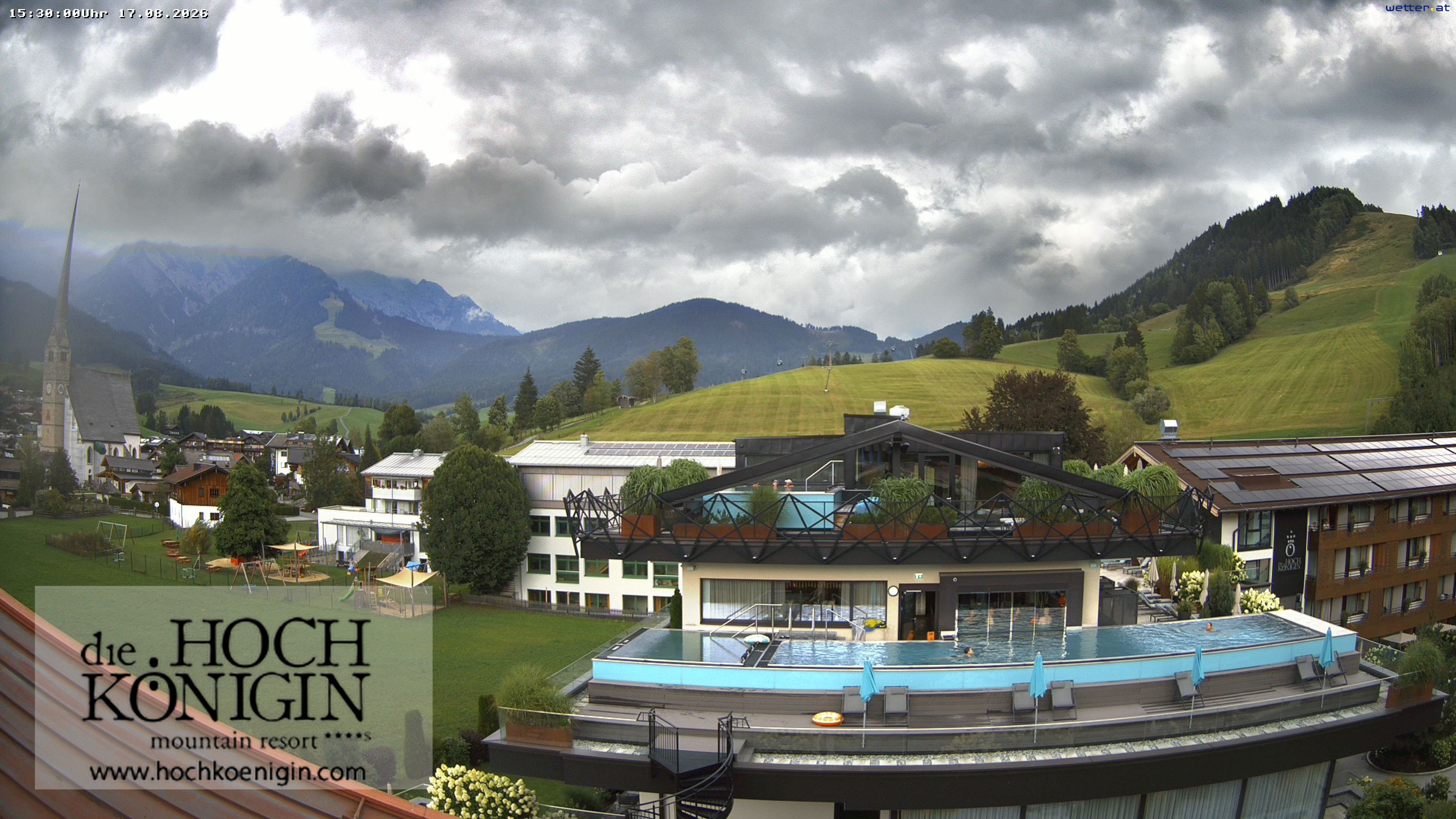 Archiv Foto Webcam Maria Alm: Ausblick Hotel Hochkönigin