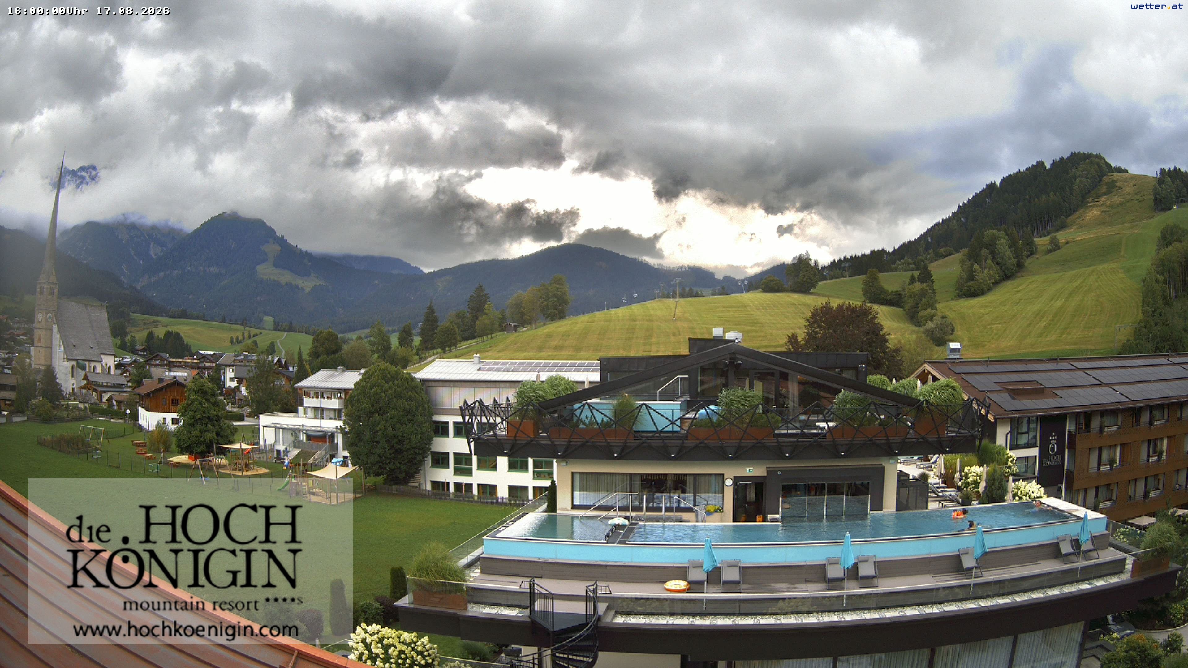 Archiv Foto Webcam Maria Alm: Ausblick Hotel Hochkönigin