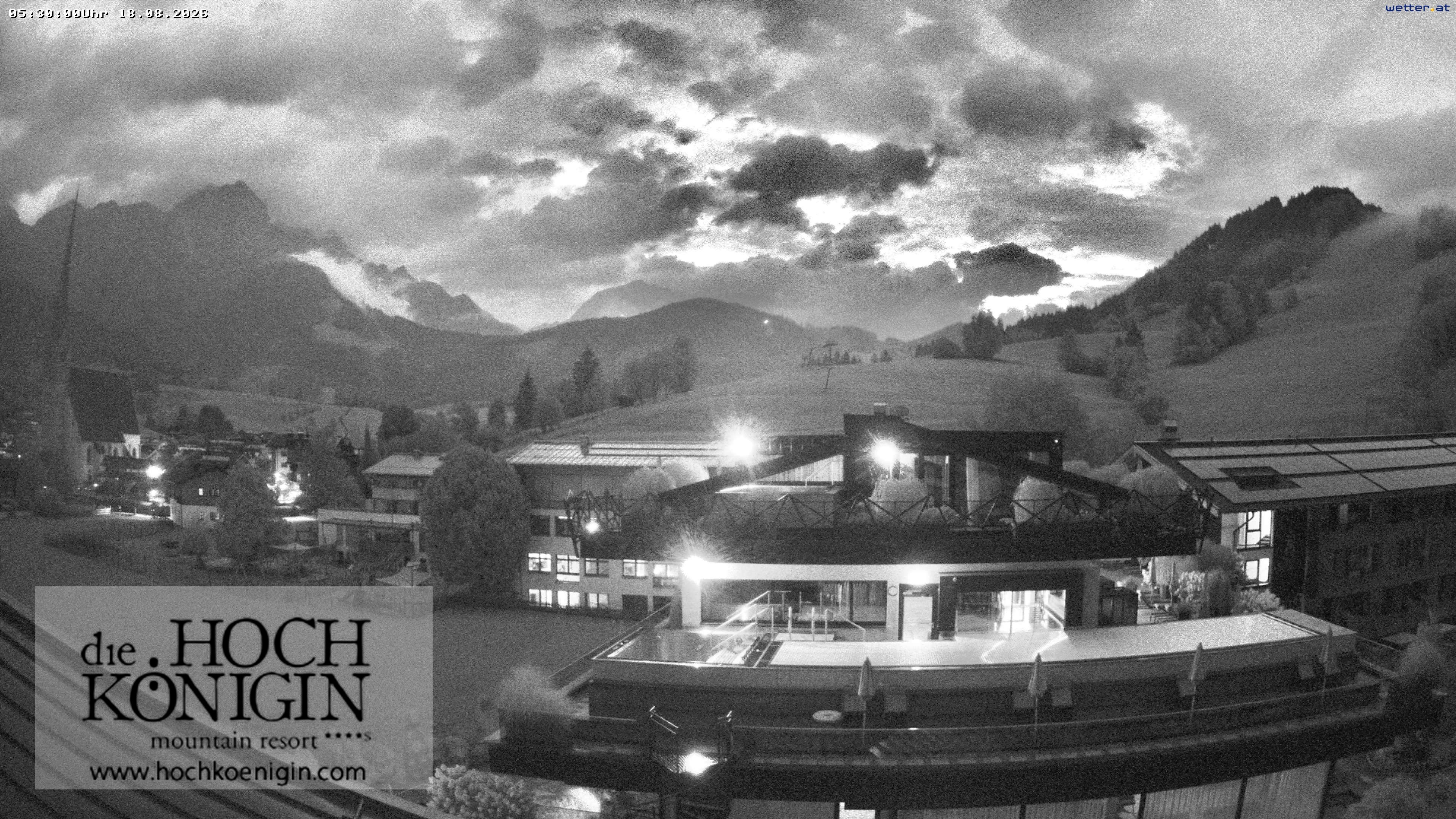 Archiv Foto Webcam Maria Alm: Ausblick Hotel Hochkönigin