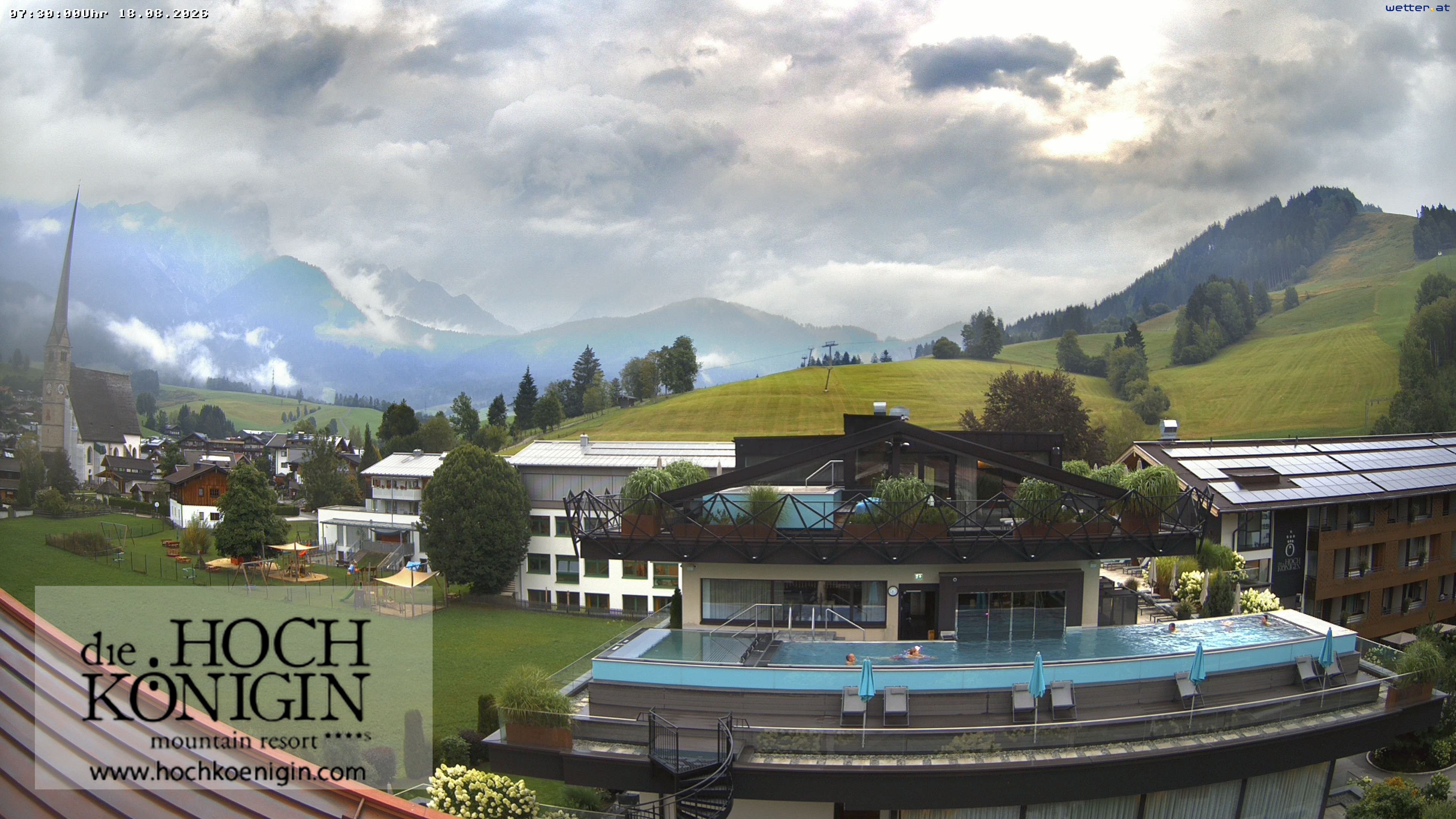 Archiv Foto Webcam Maria Alm: Ausblick Hotel Hochkönigin